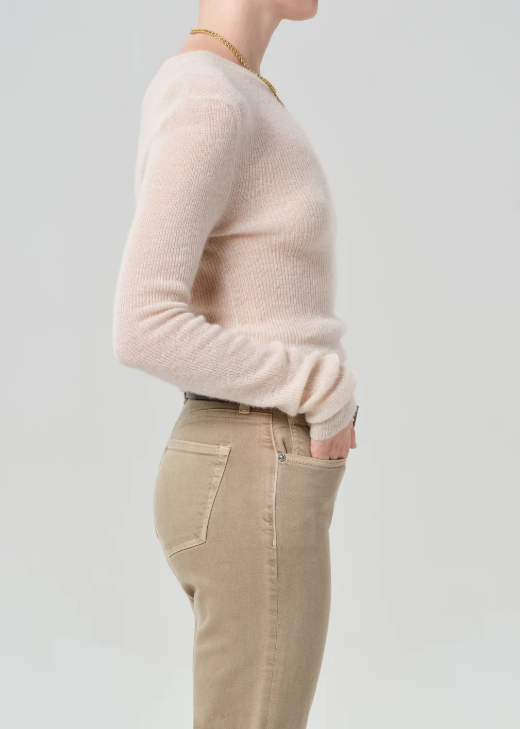 Alessia Crewneck Sweater in Cream - Image 3
