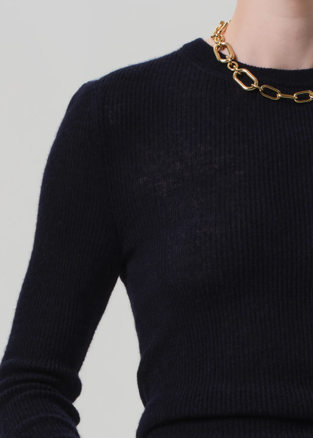 Alessia Crewneck Sweater in Navy - Image 4