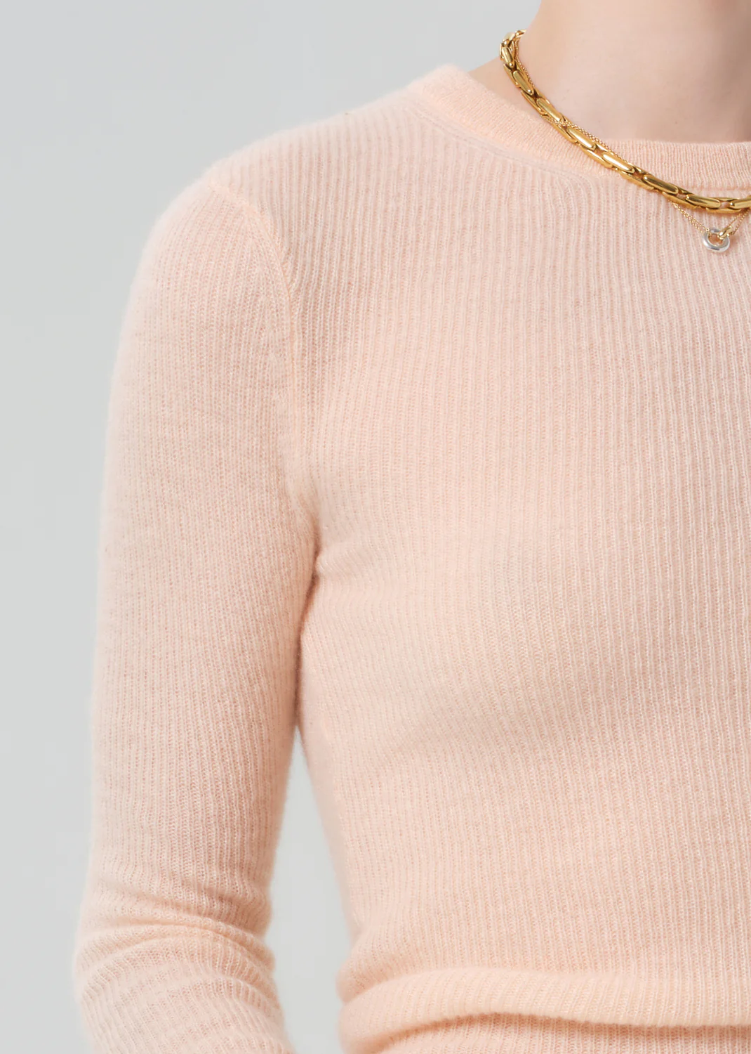 Alessia Crewneck Sweater in Peach - Image 5