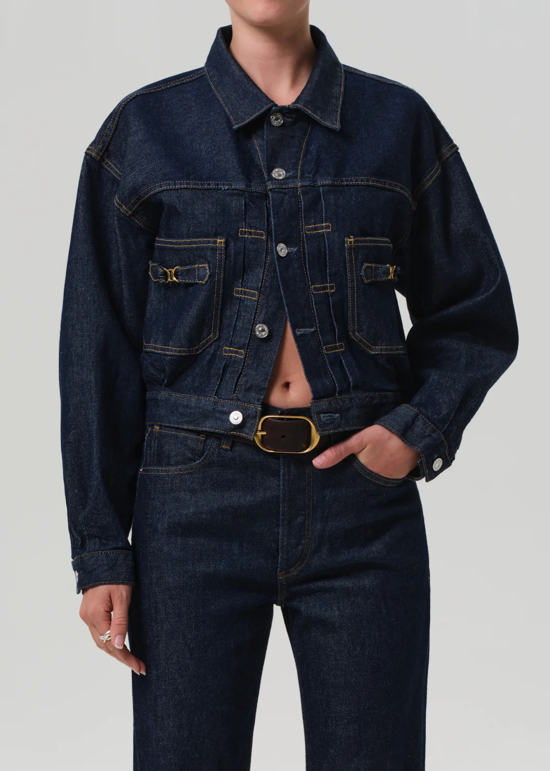 Alma Jacket With Horsebit in Helia