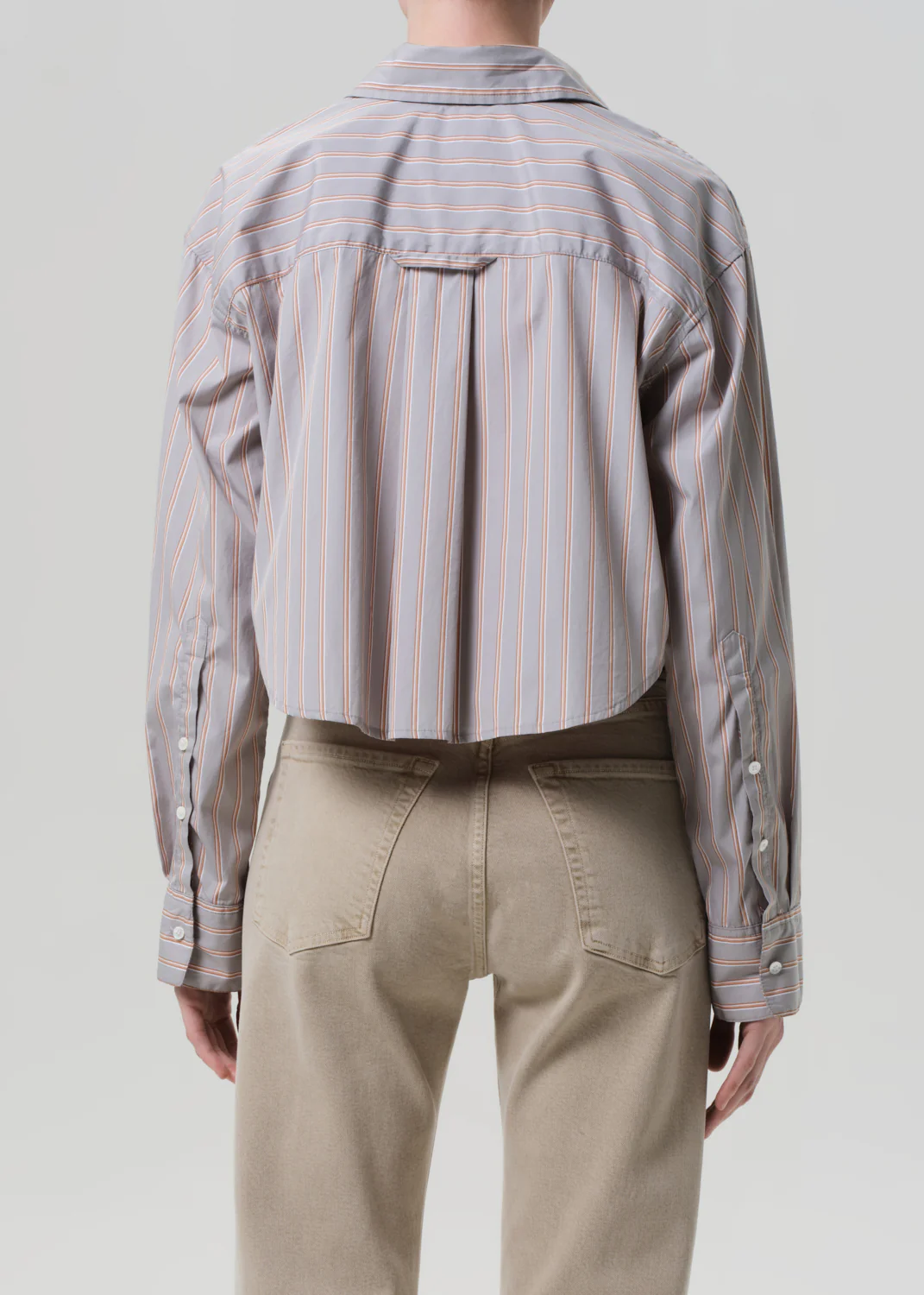 Ana Cropped Shirt in Noble Stripe - Image 2