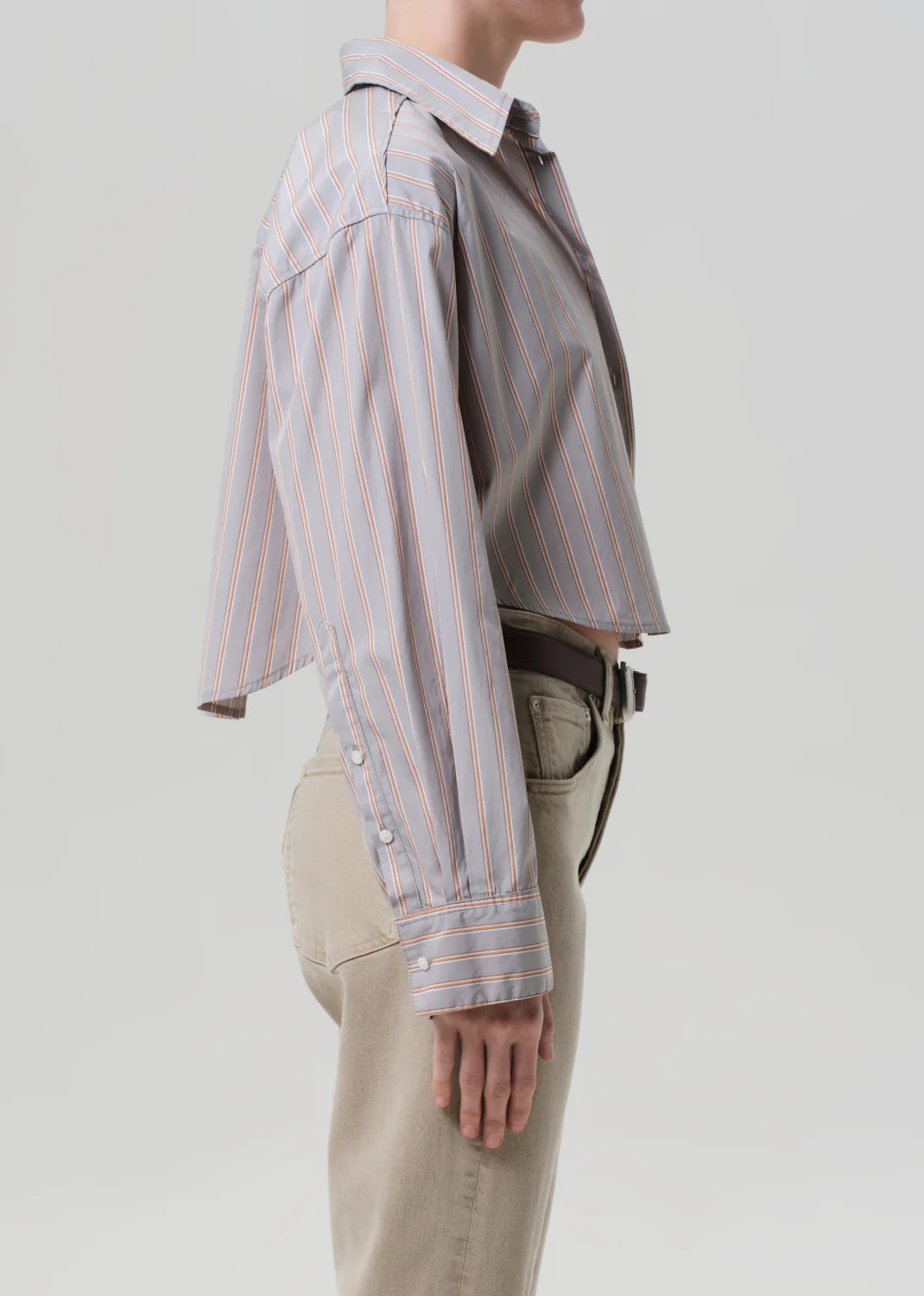 Ana Cropped Shirt in Noble Stripe - Image 3