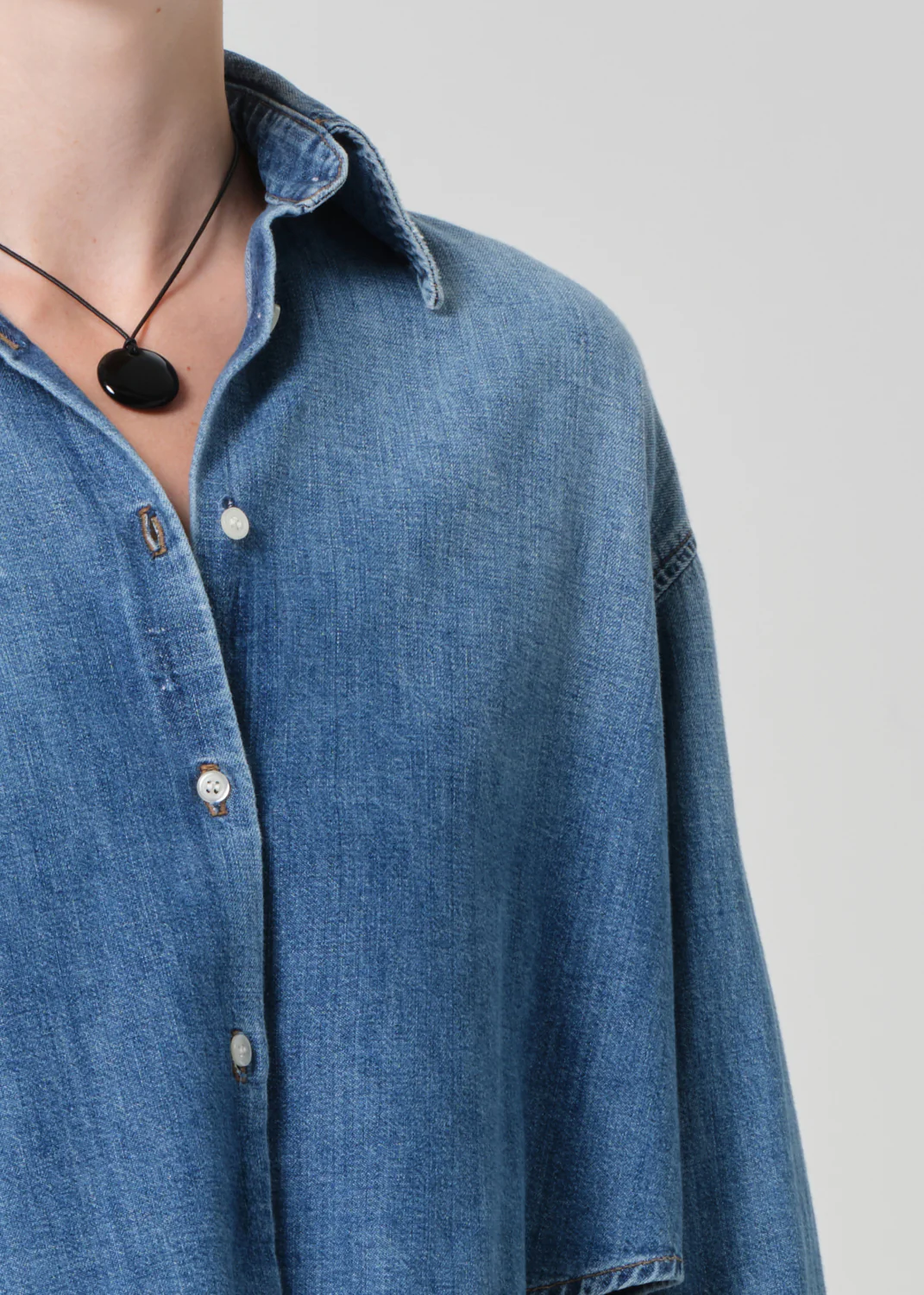 Ana Cropped Shirt in Somerset - Image 4