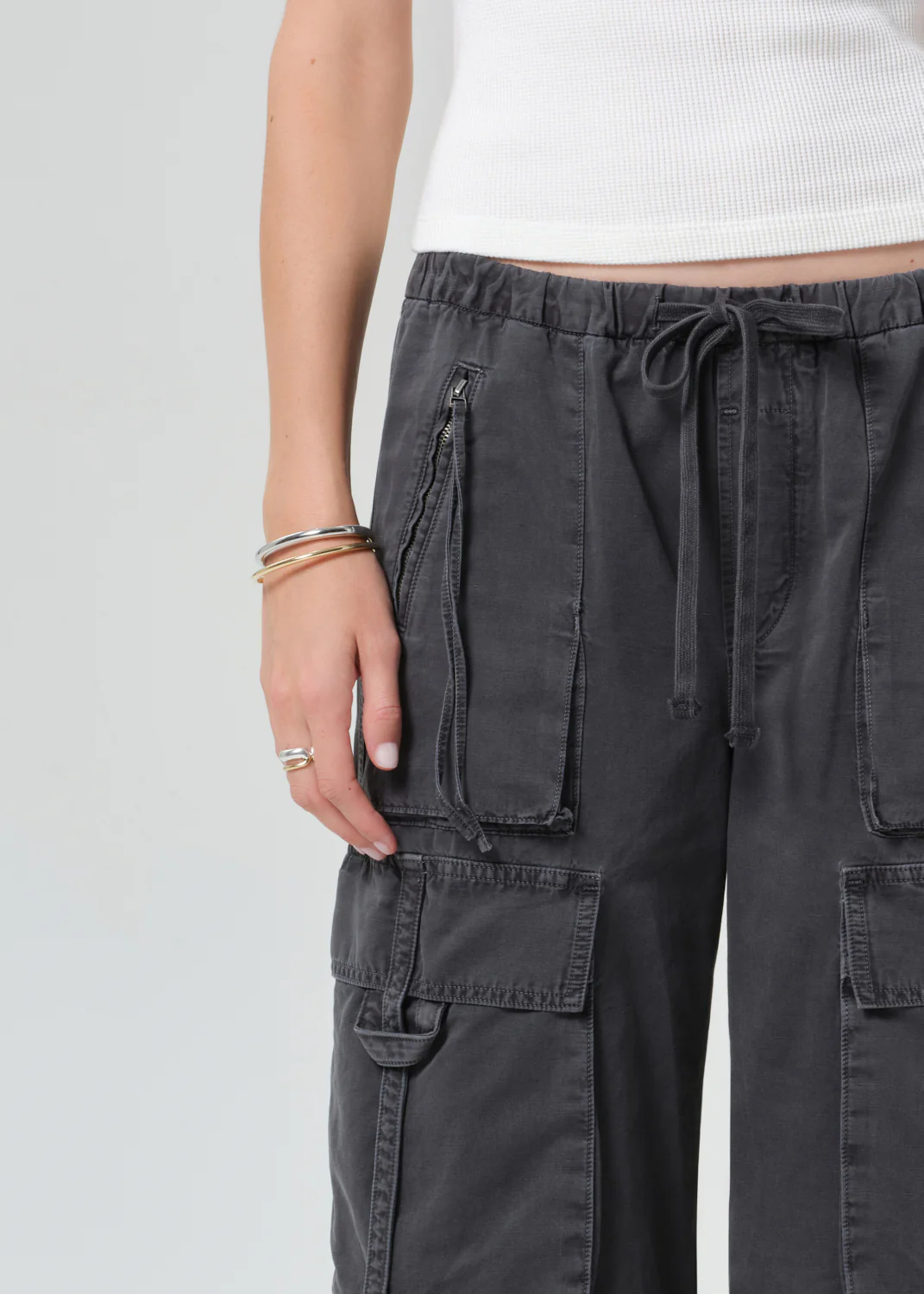 Andira Pull On Pant in Charcoal - Image 5
