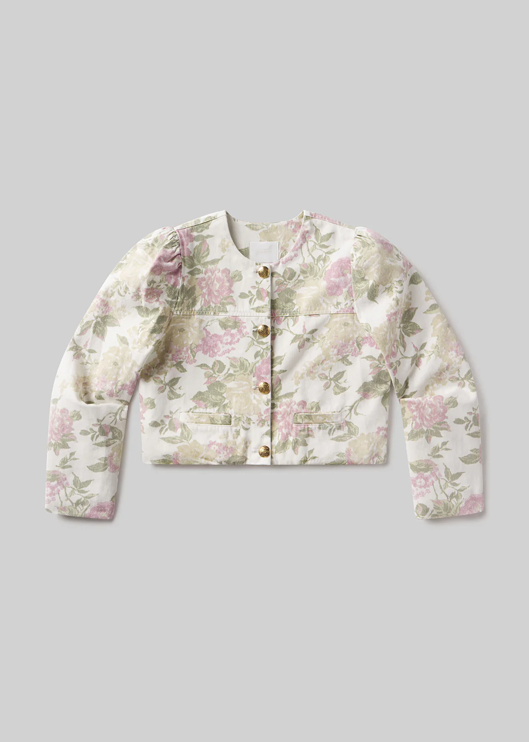 Anita Puff Sleeve Jacket in English Rose - Image 6
