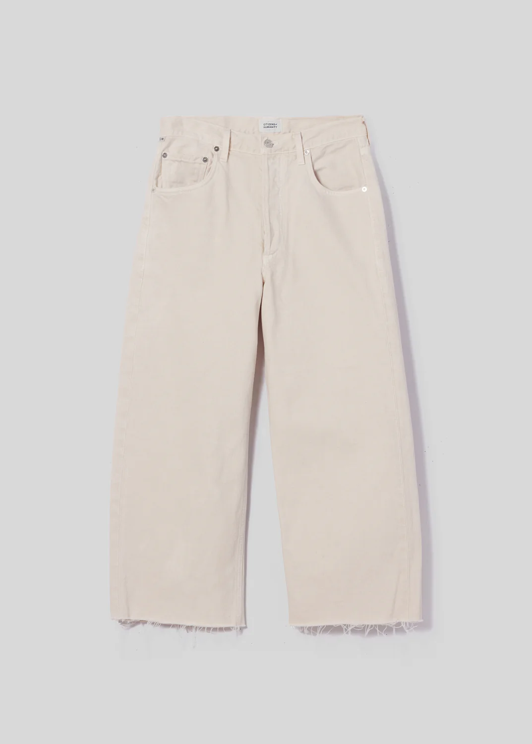 Ayla Raw Hem Crop in Almondette - Image 6