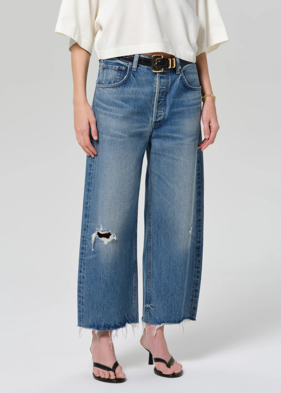 Ayla Raw Hem Crop in Solano - Image 4