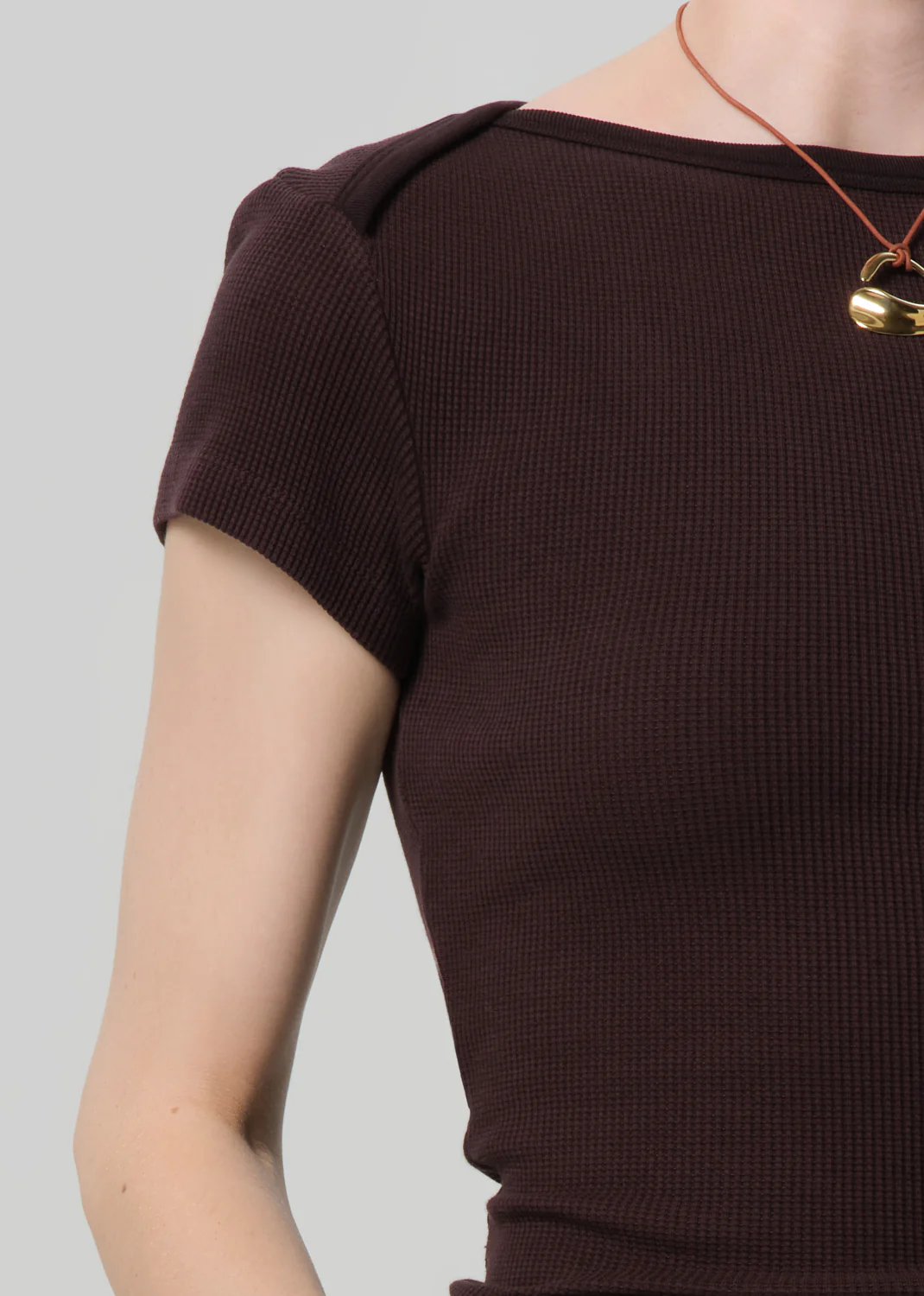 Baby Waffle Tee in Chocolate - Image 4