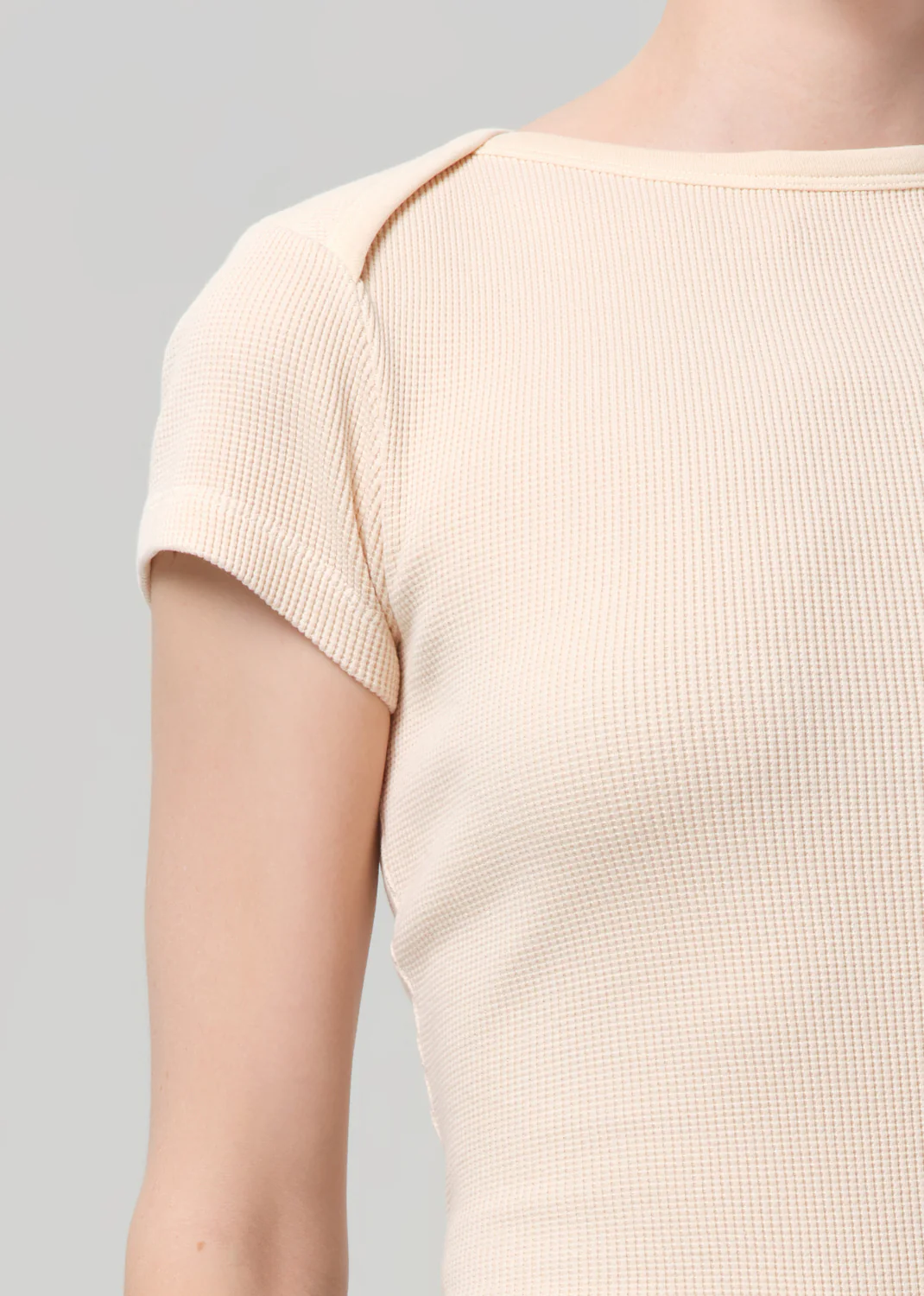 Baby Waffle Tee in Shrimp - Image 4