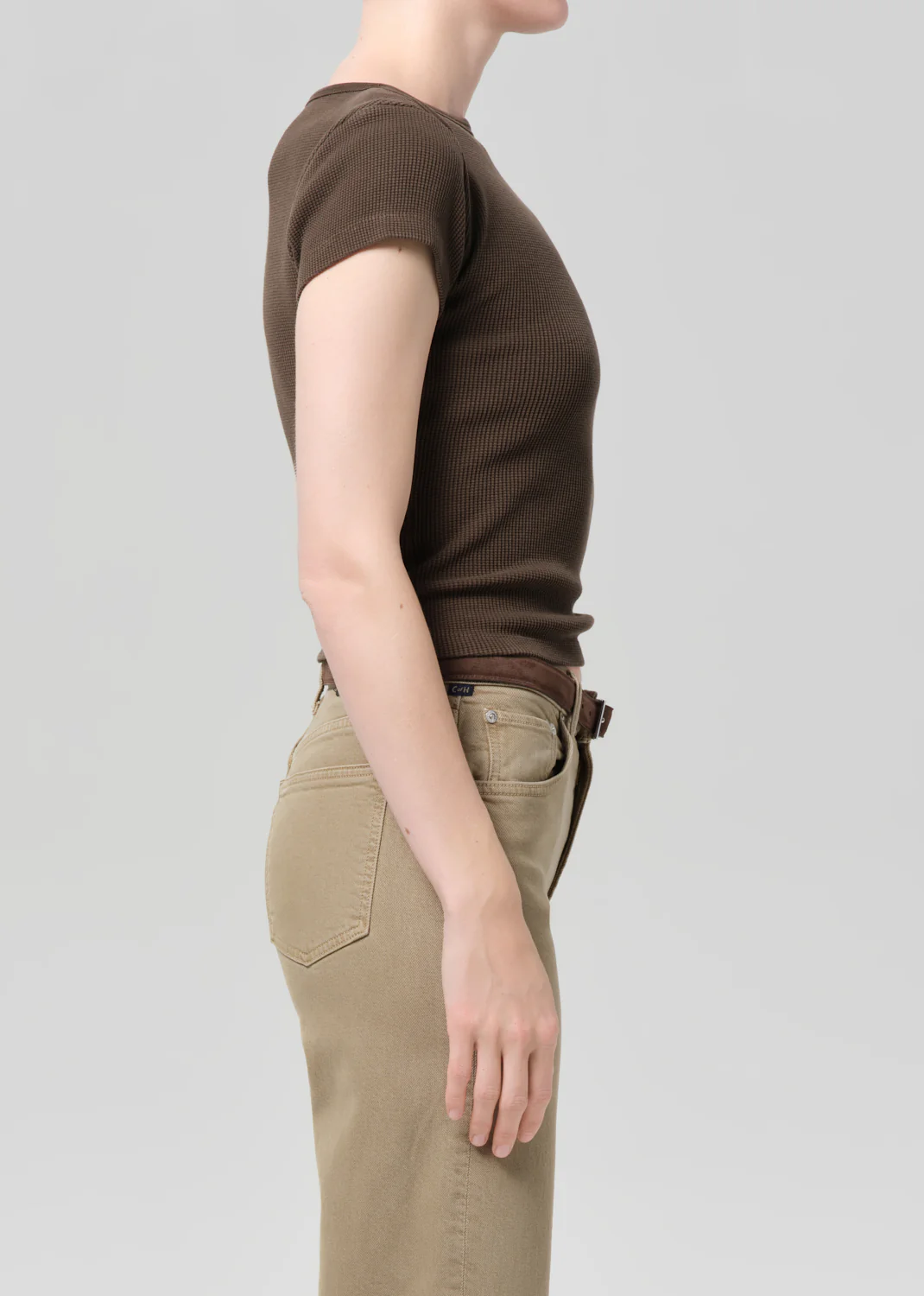 Baby Waffle Tee in Umber - Image 3