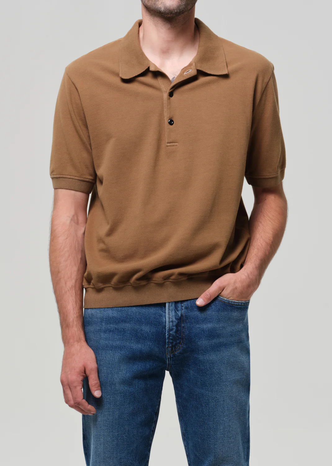 Banded Polo in Vintage Kelp - Image 3