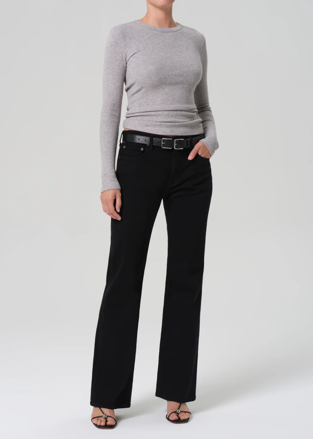 Bina Crewneck in Heather Grey - Image 5