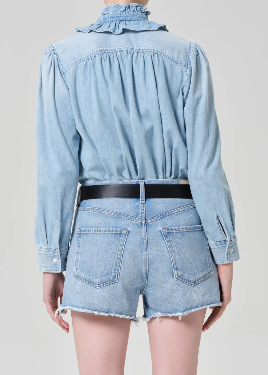 Calista Frill Collar Shirt in Skylar - Image 2