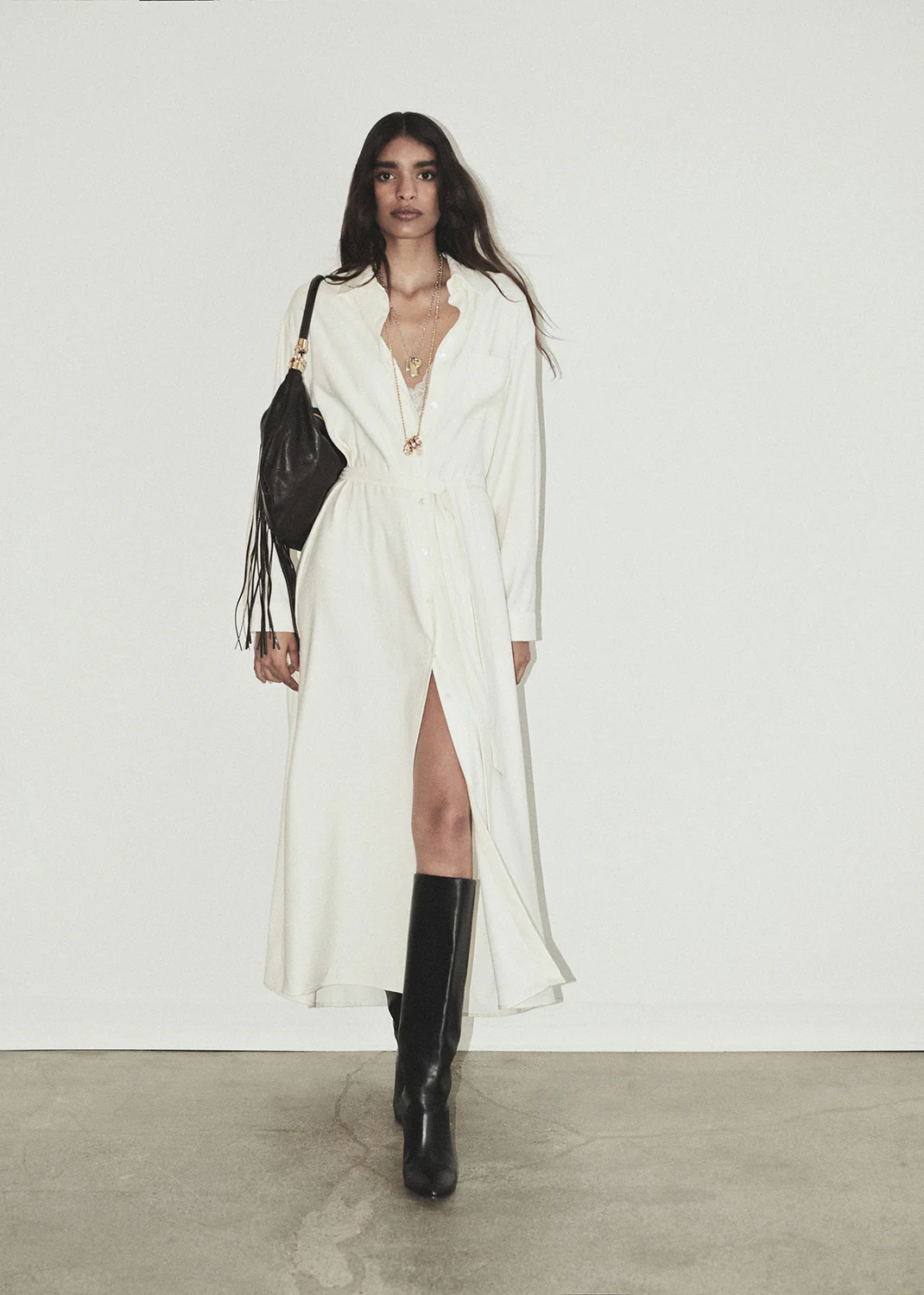 Camillia Shirt Dress in Moonlight - Image 2