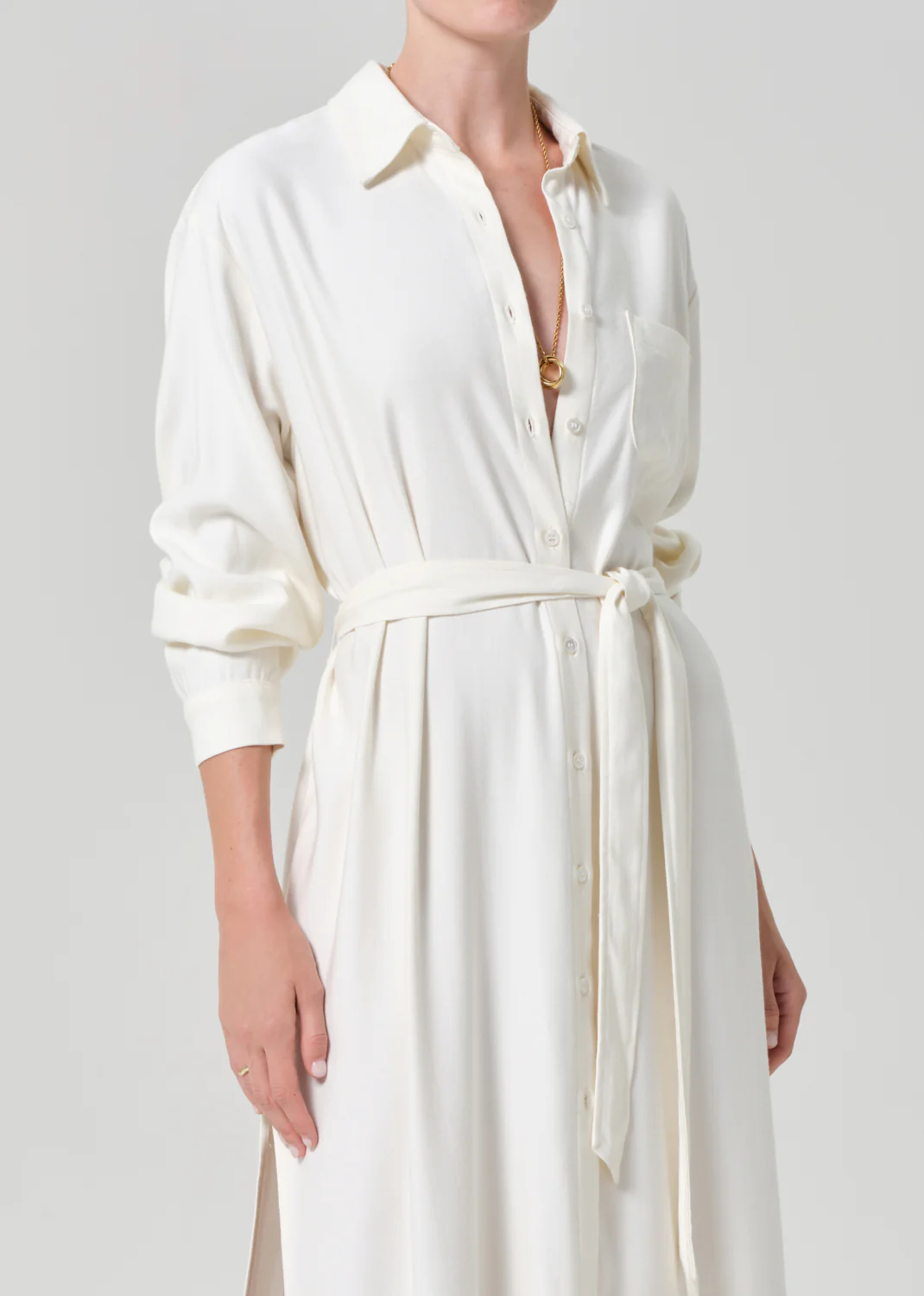 Camillia Shirt Dress in Moonlight - Image 5