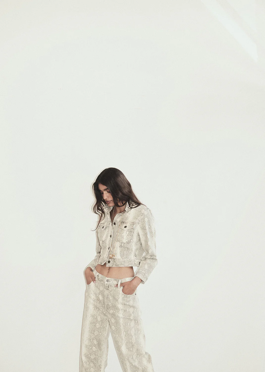 Charisse Shrunken Jacket in Python - Image 2