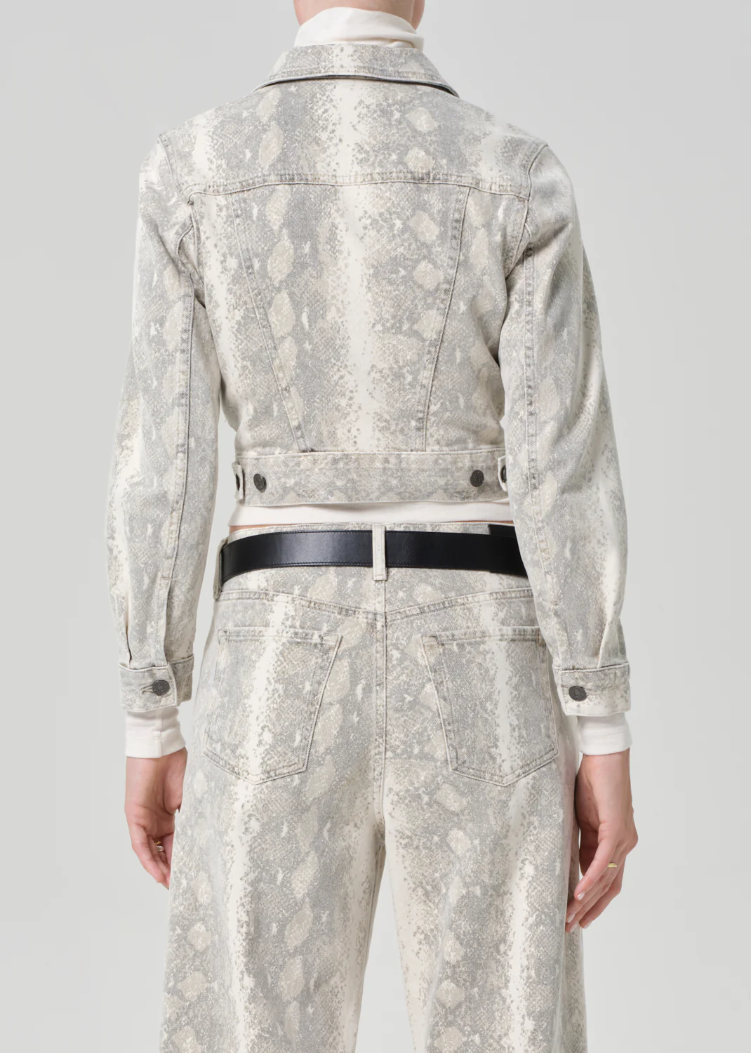Charisse Shrunken Jacket in Python - Image 3