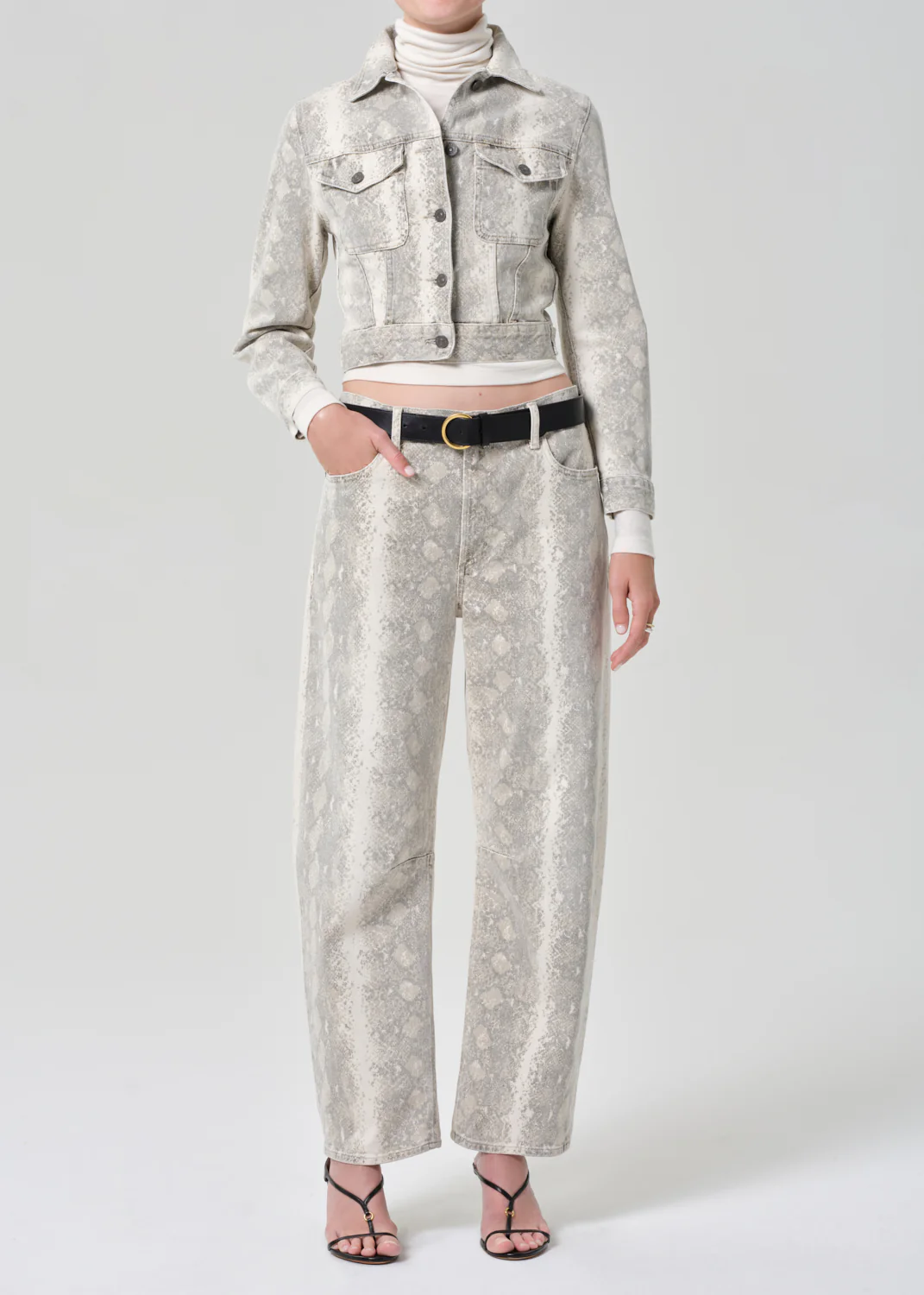 Charisse Shrunken Jacket in Python - Image 6