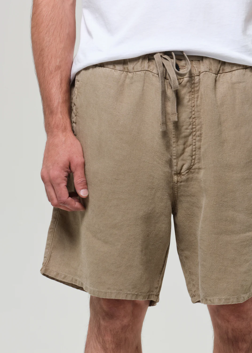 Drawstring Deck Linen Short in Reservoir - Image 6