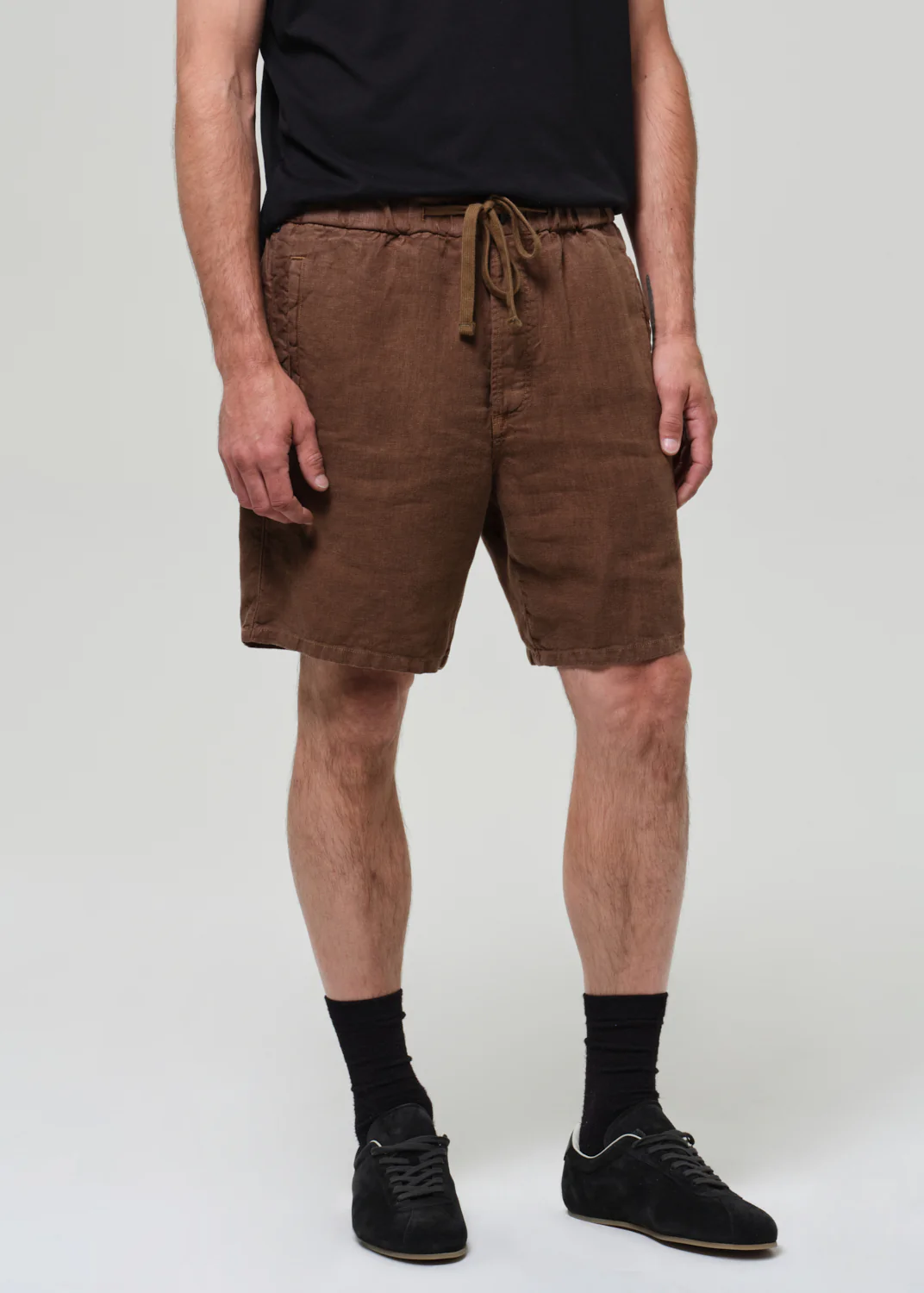 Drawstring Deck Linen Short in Kelp - Image 6