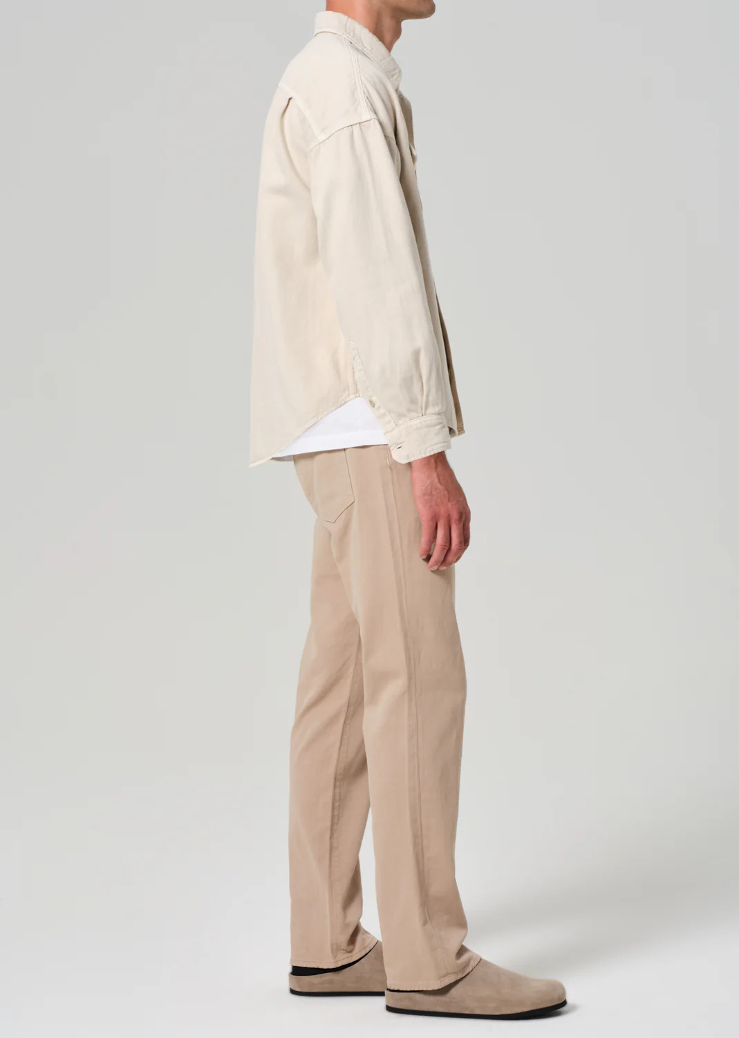 Elijah Relaxed Straight Comfort Stretch Linen in Reservoir - Image 4