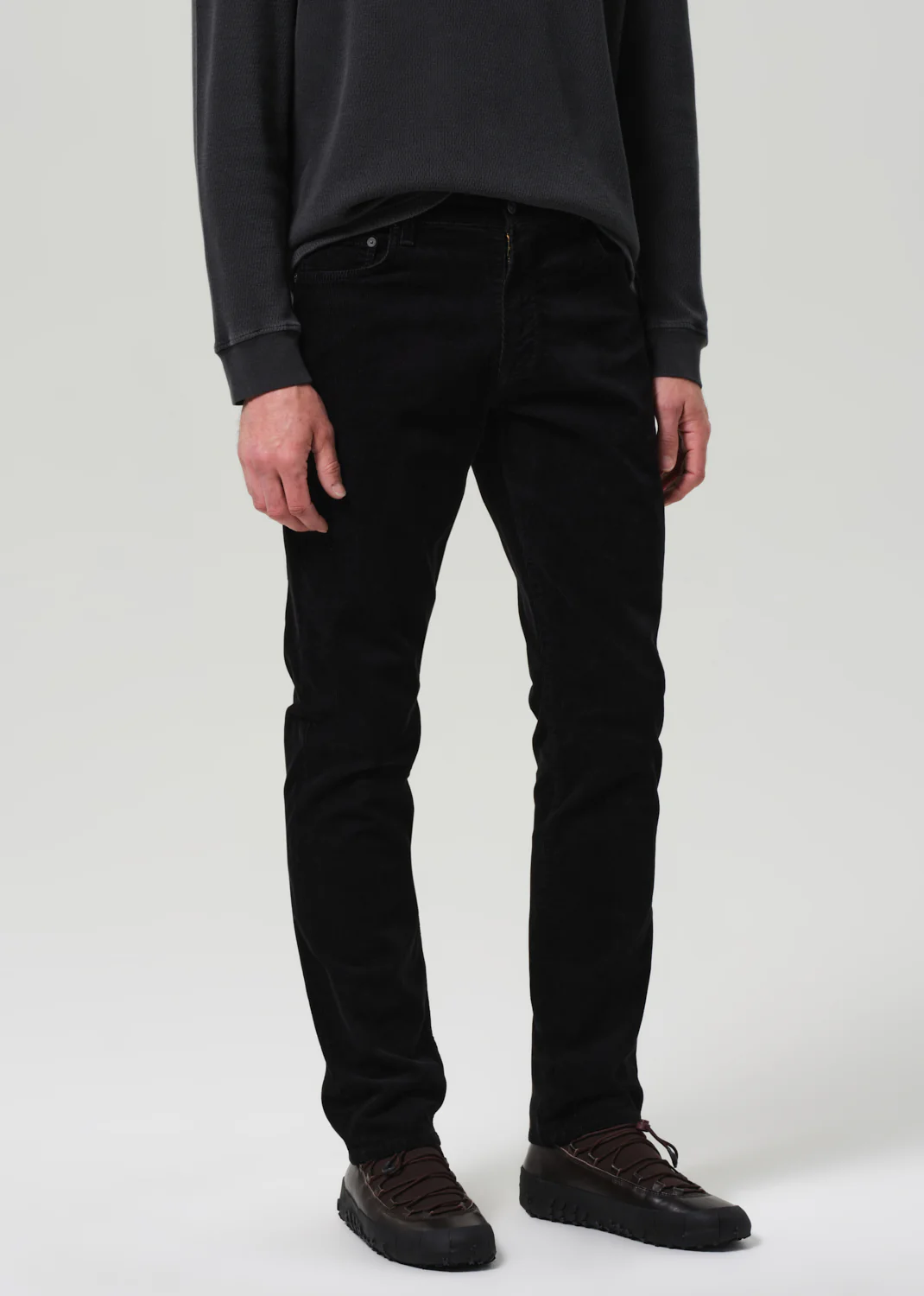Elijah Straight Stretch Corduroy in Black - Image 5