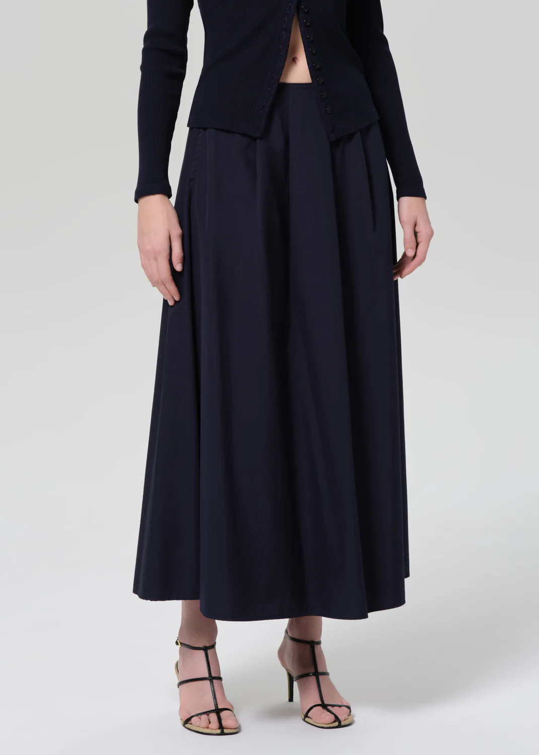 Emi Poplin Skirt in Navy - Image 4