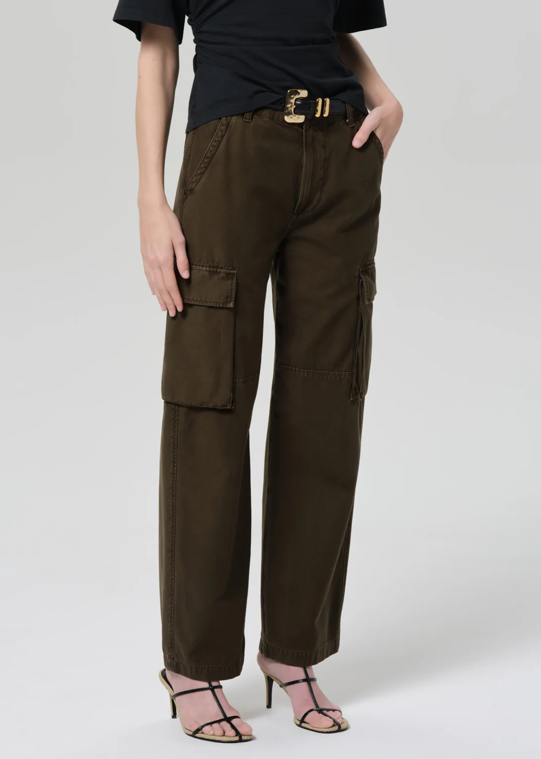 Esme Cargo Trouser in Moss - Image 4
