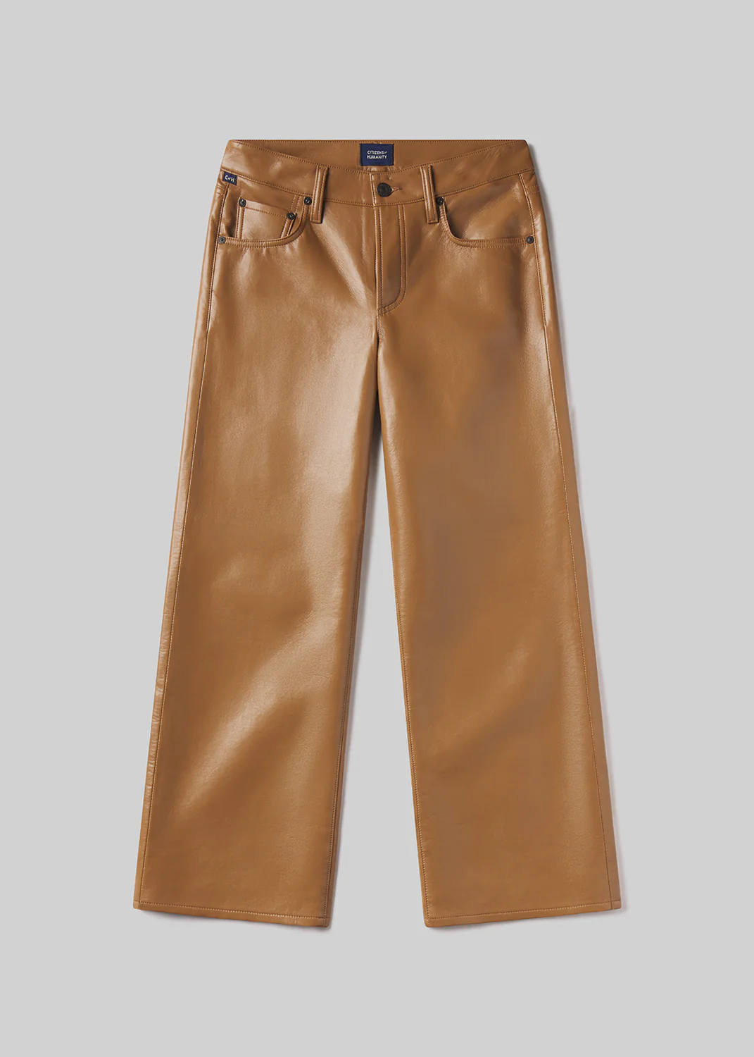Faye Vintage Straight Recycled Leather in Pale Toffee - Image 6