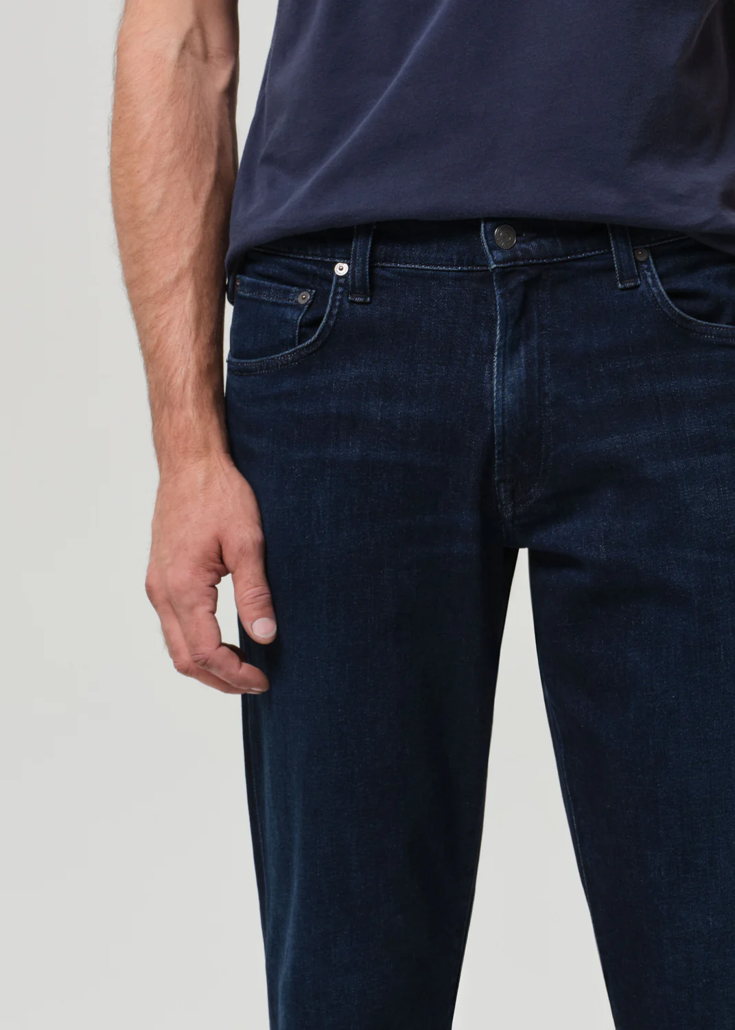 Gage Slim Straight Cashmere Denim in Dark Tint - Image 6
