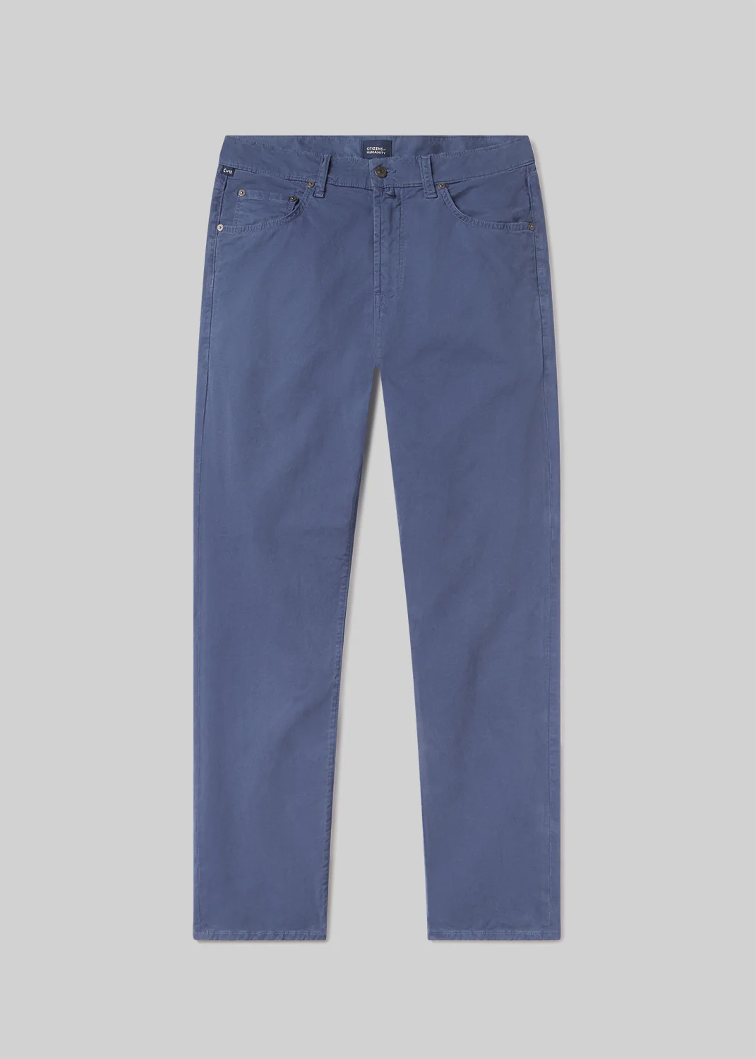 Gage Slim Straight Cashmere Touch Sateen in Blue