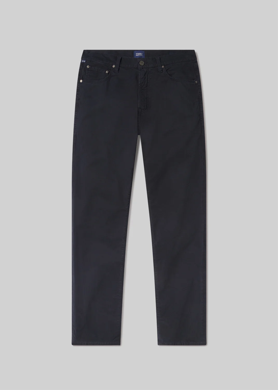 Gage Slim Straight Cashmere Touch Sateen in Ink