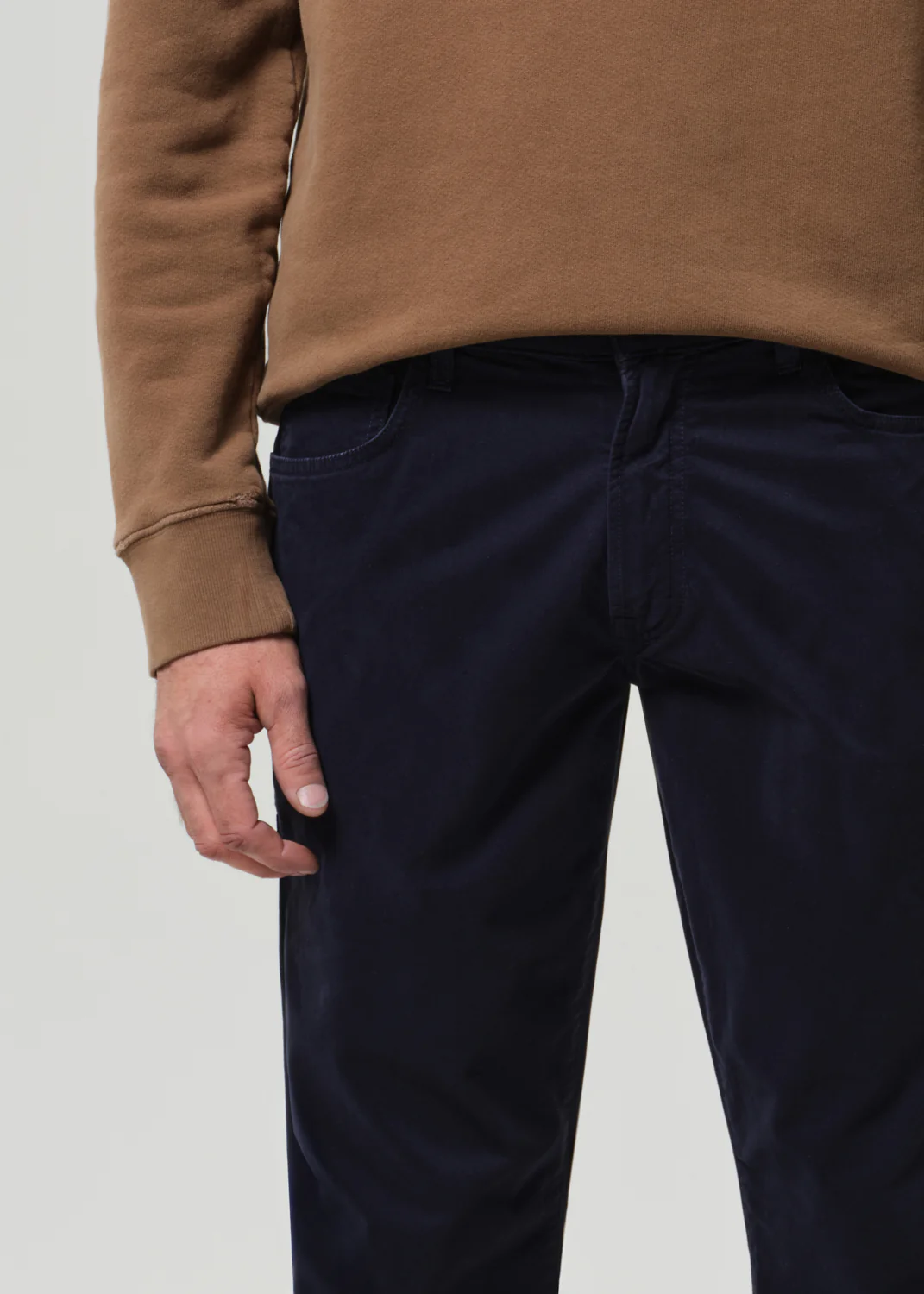 Gage Slim Straight Cashmere Touch Sateen in Ink - Image 6