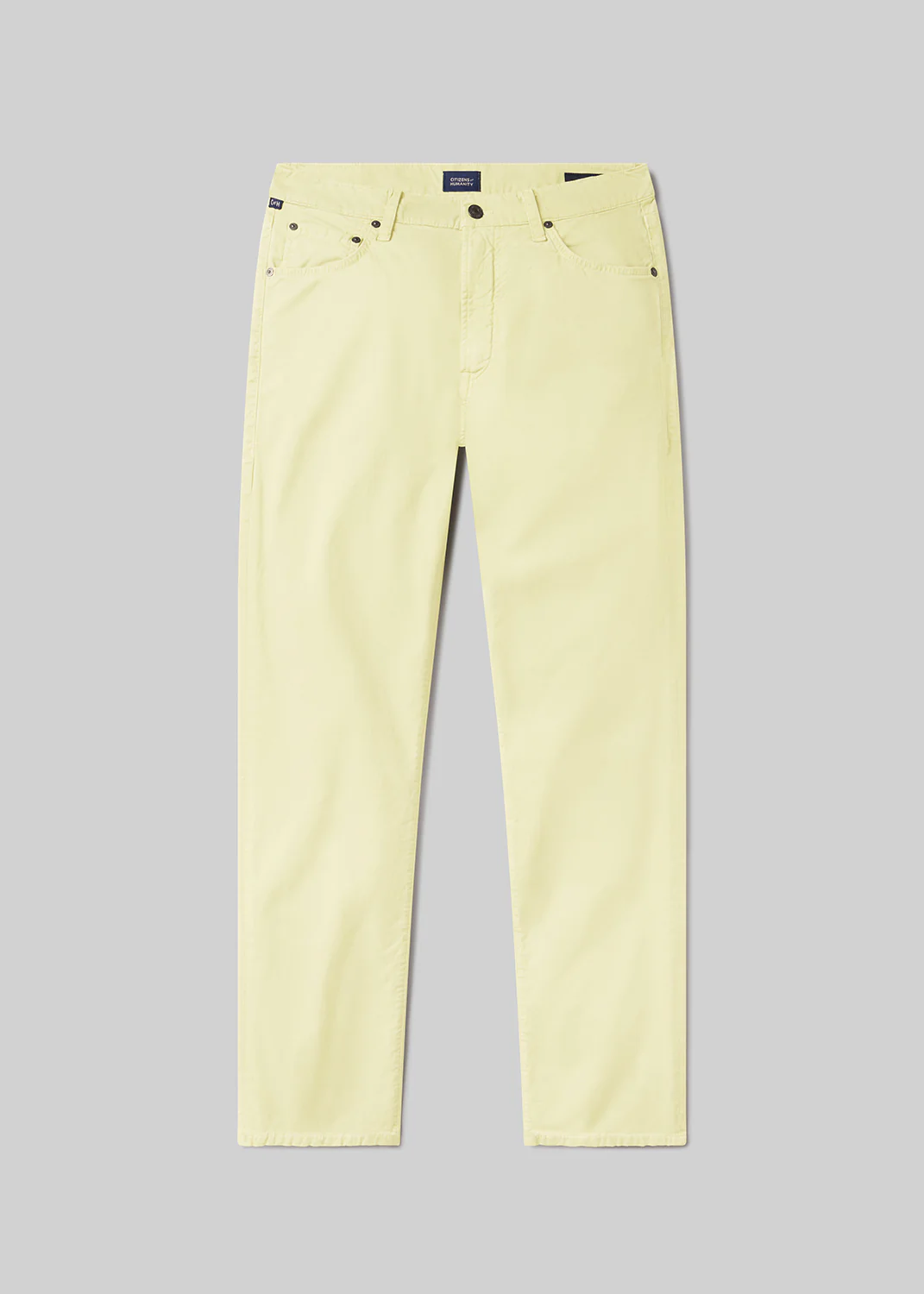Gage Slim Straight Cashmere Touch Sateen in Yellow
