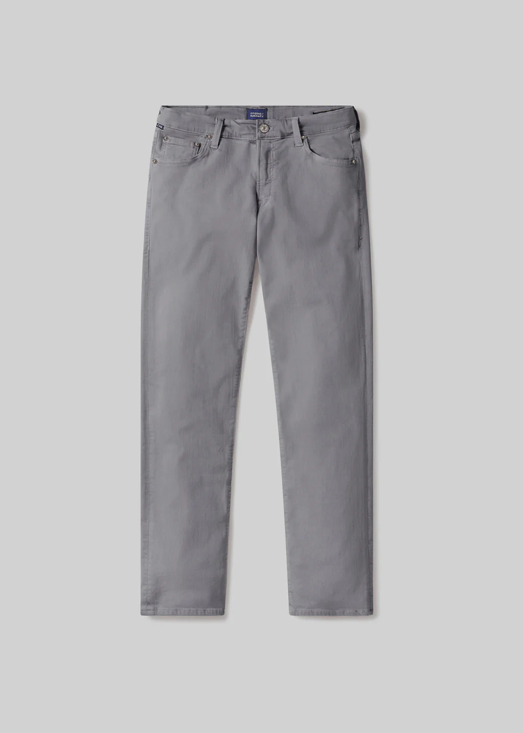 Gage Slim Straight Soft Weft in Steel Grey