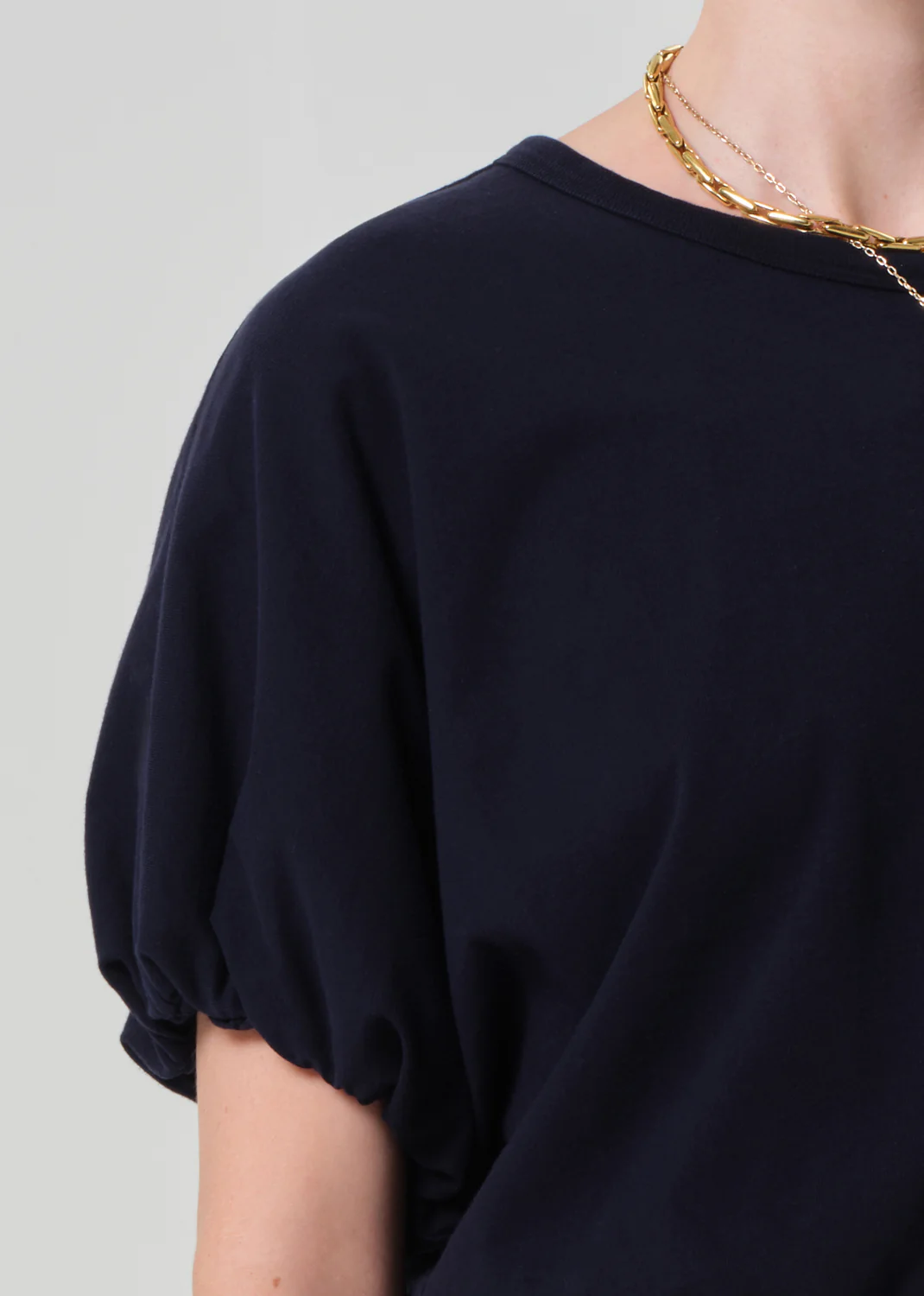 Gia Bubble Tee in Navy - Image 4