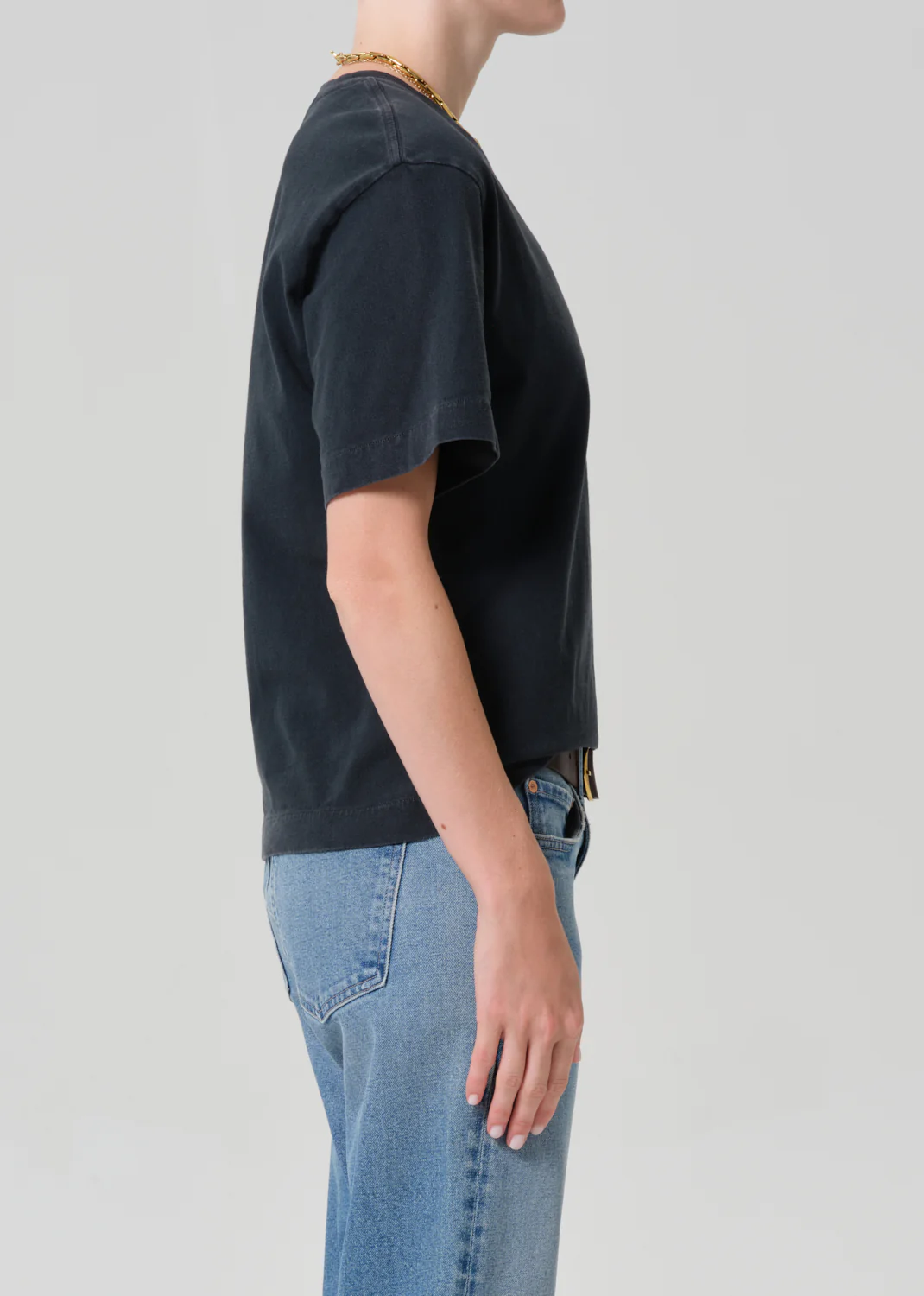 Goldie Tee in Washed Black - Image 3