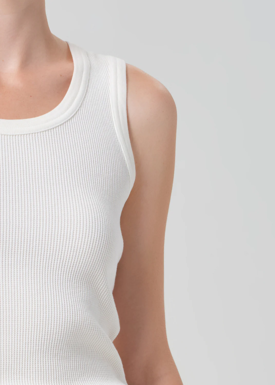 Inez Waffle Tank in Pashmina - Image 5