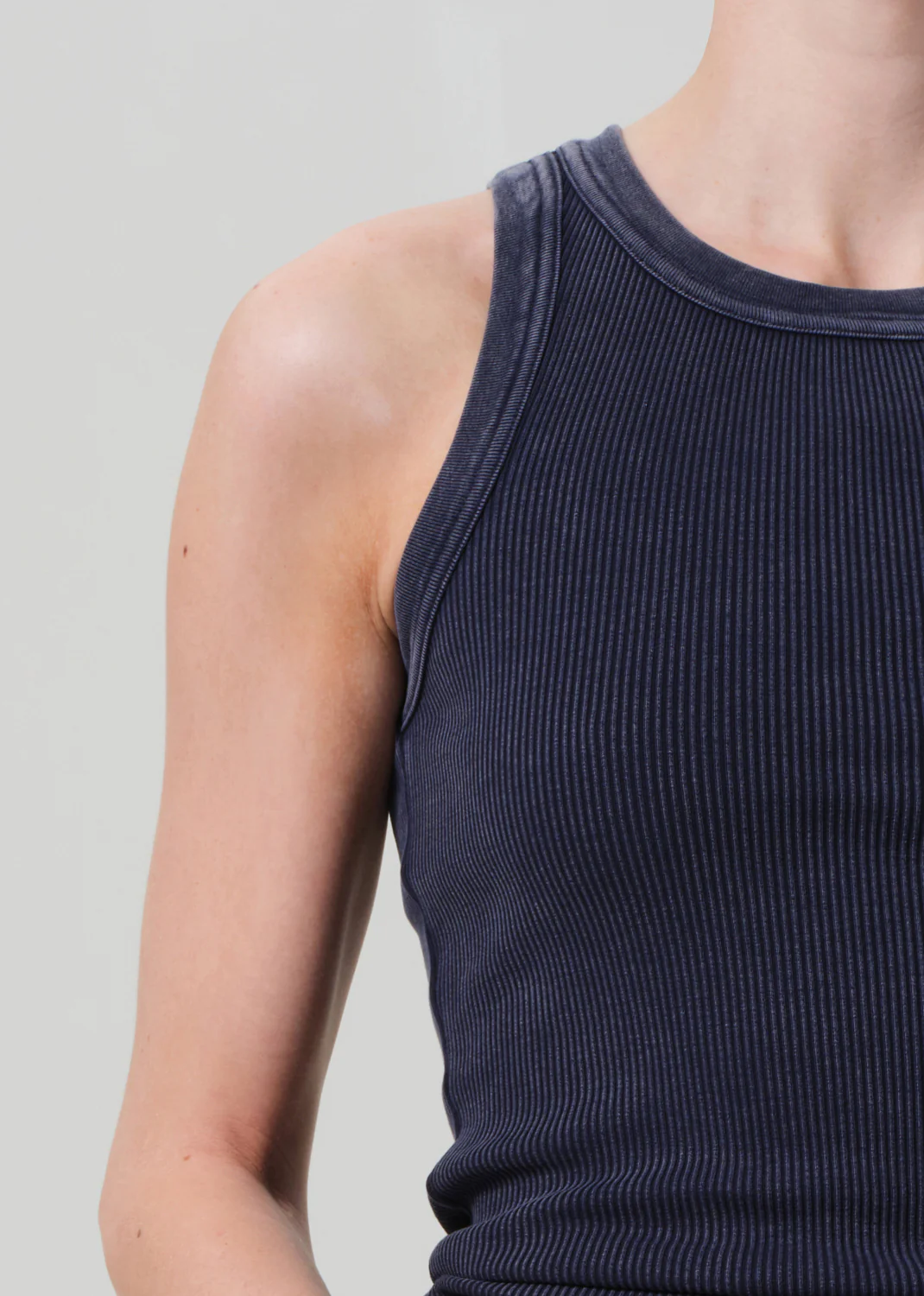 Isabel Rib Tank in Mineral Navy - Image 4