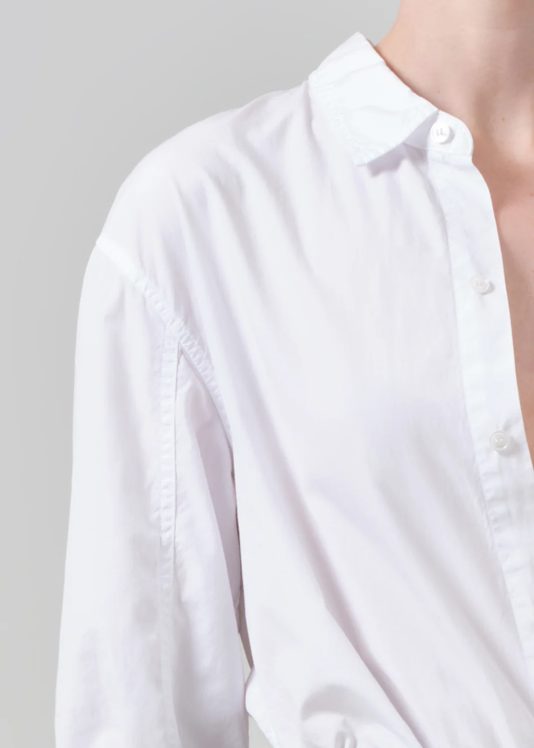 Kayla Shrunken Shirt in Optic White - Image 4