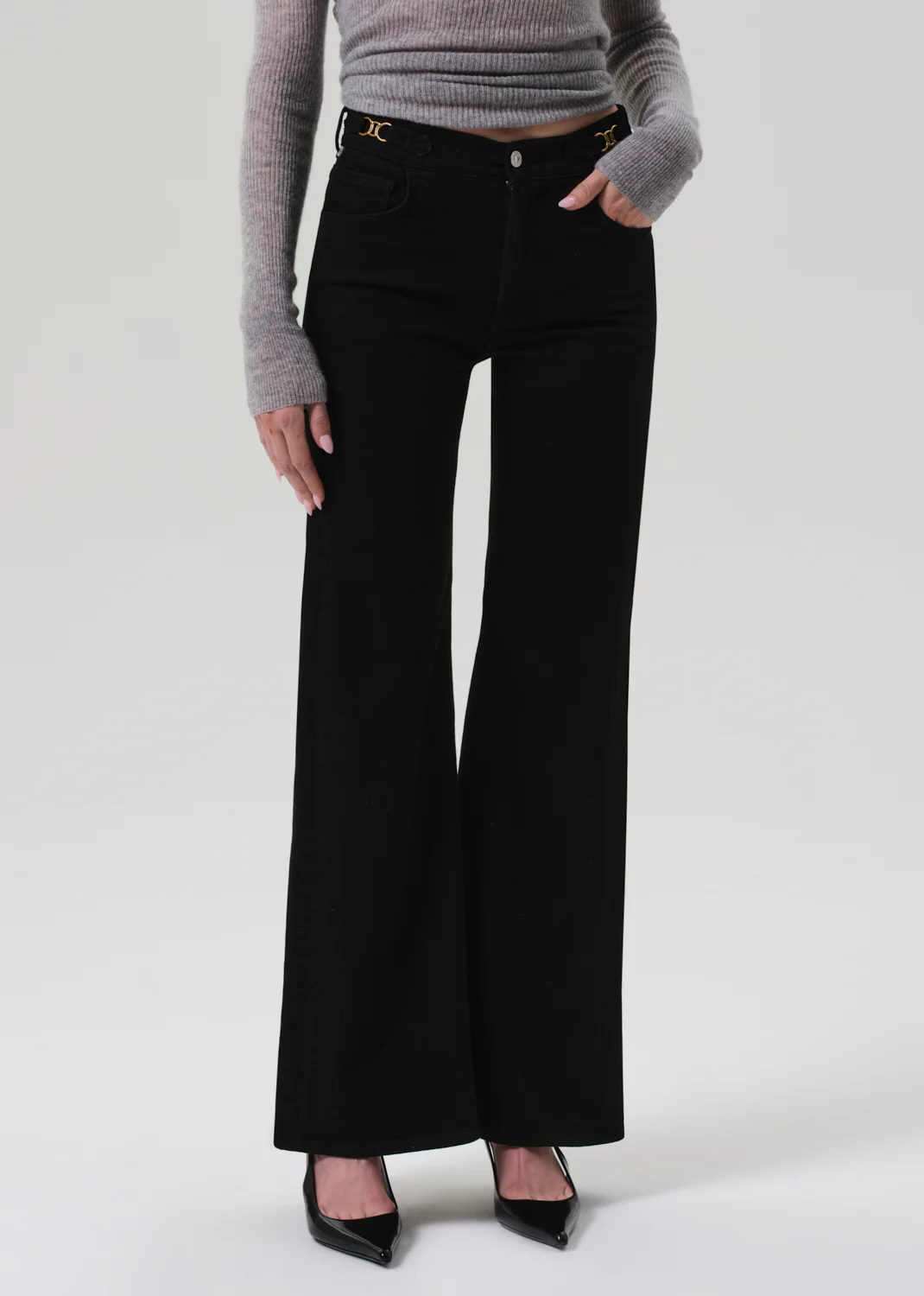 Kimberly Flare With Horsebit in Rich Black - Image 4