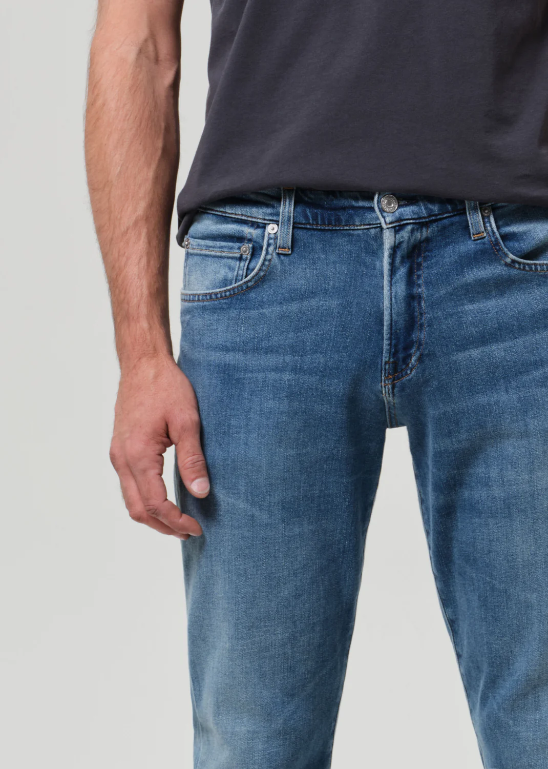 London Tapered Slim Cashmere Denim in Anders - Image 6