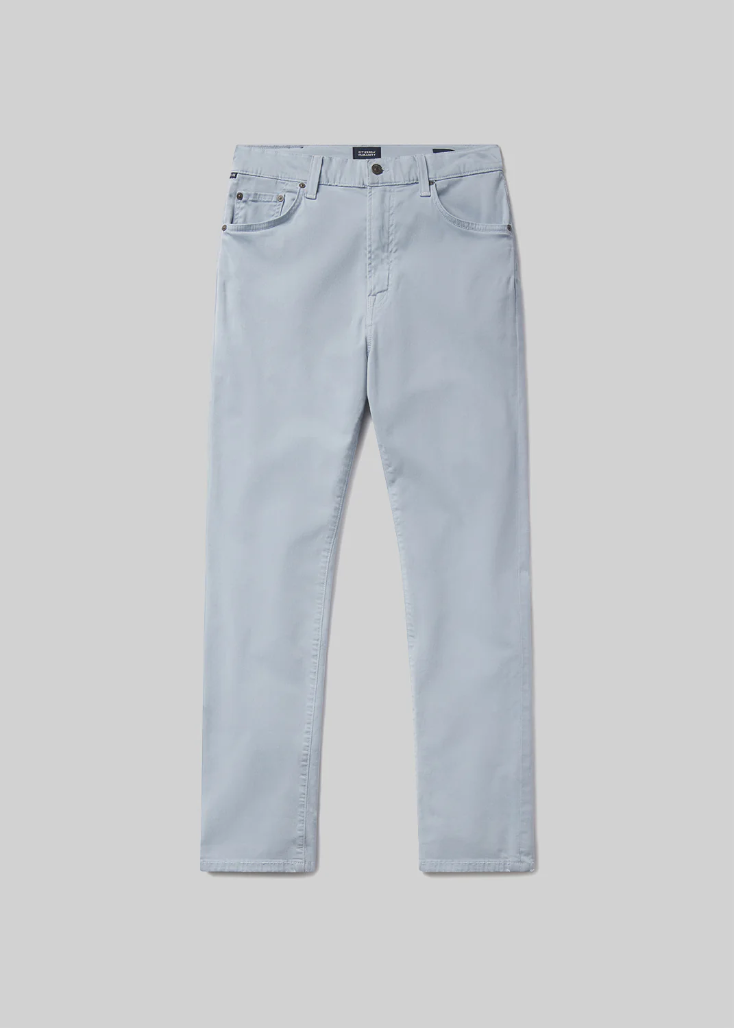 London Tapered Slim Brushed Sateen in Seagull