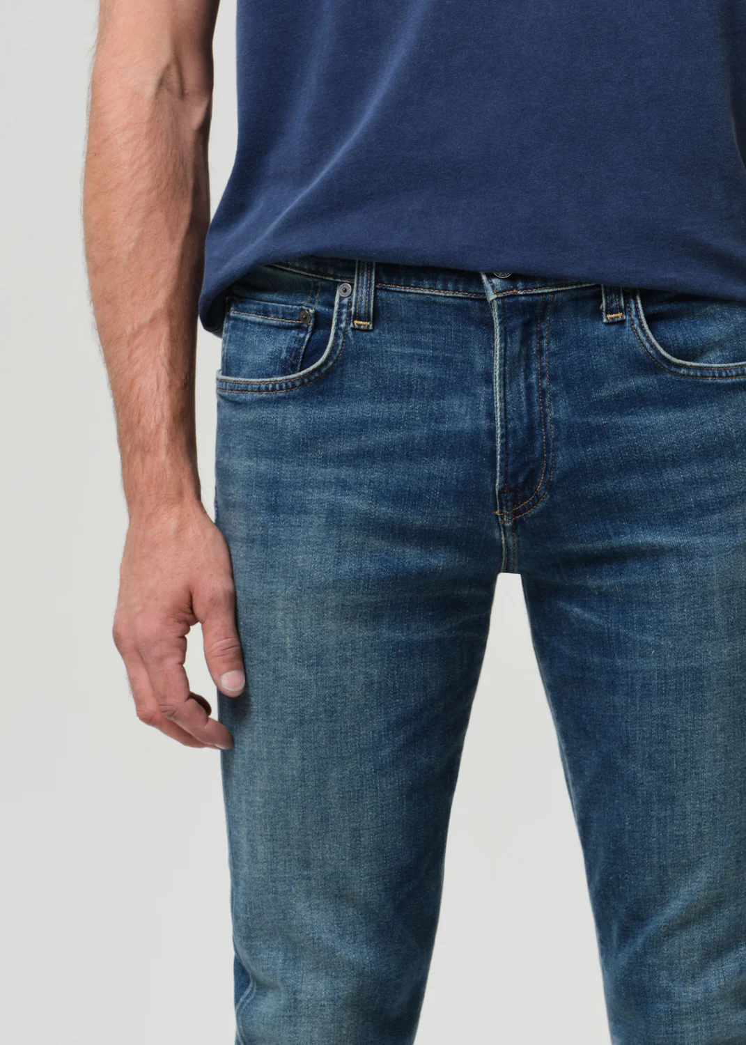 London Tapered Slim Cashmere Denim in Cyrus - Image 6
