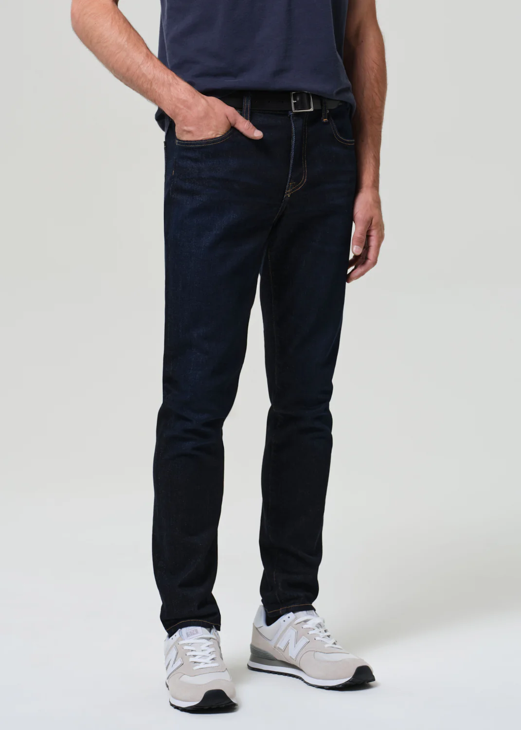 London Tapered Slim Cashmere Denim in Falcon - Image 5
