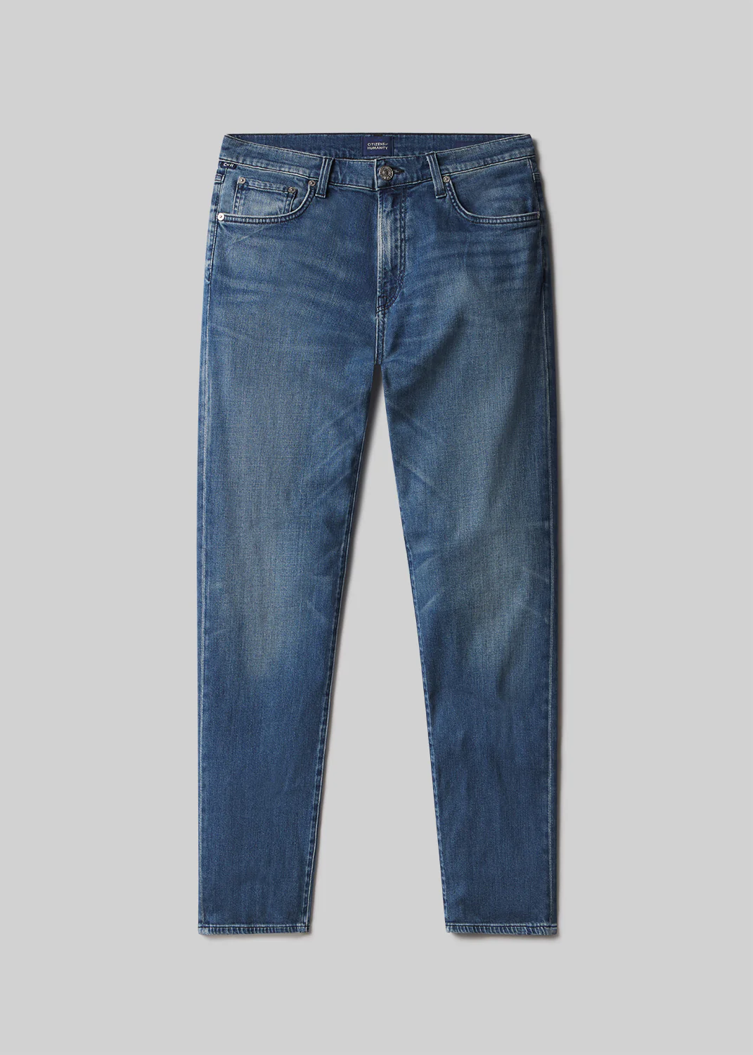 London Tapered Slim Tropical Denim in Milestone - Image 2