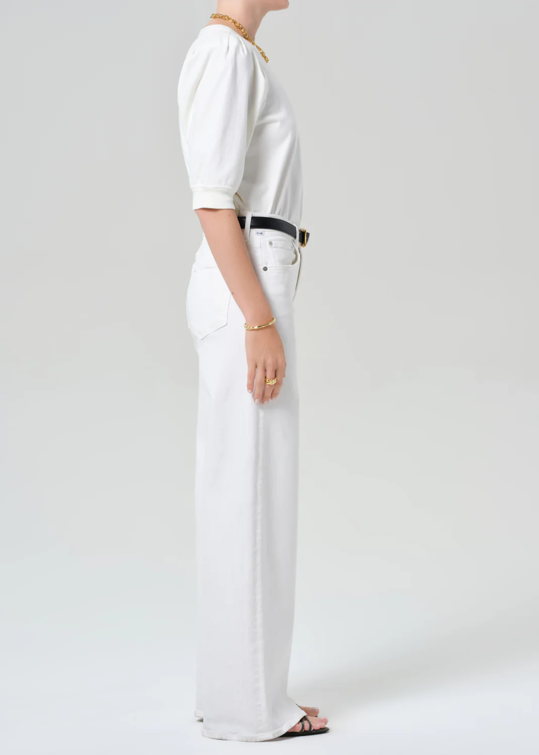 Lyra Long Wide Leg in Soft White - Image 3
