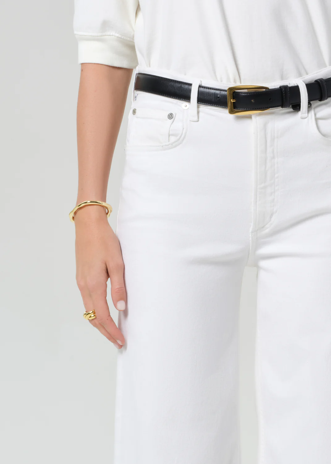 Lyra Long Wide Leg in Soft White - Image 5