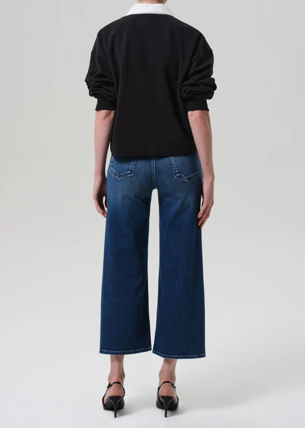 Lyra Wide Leg Crop Clean Hem in Augusta - Image 2