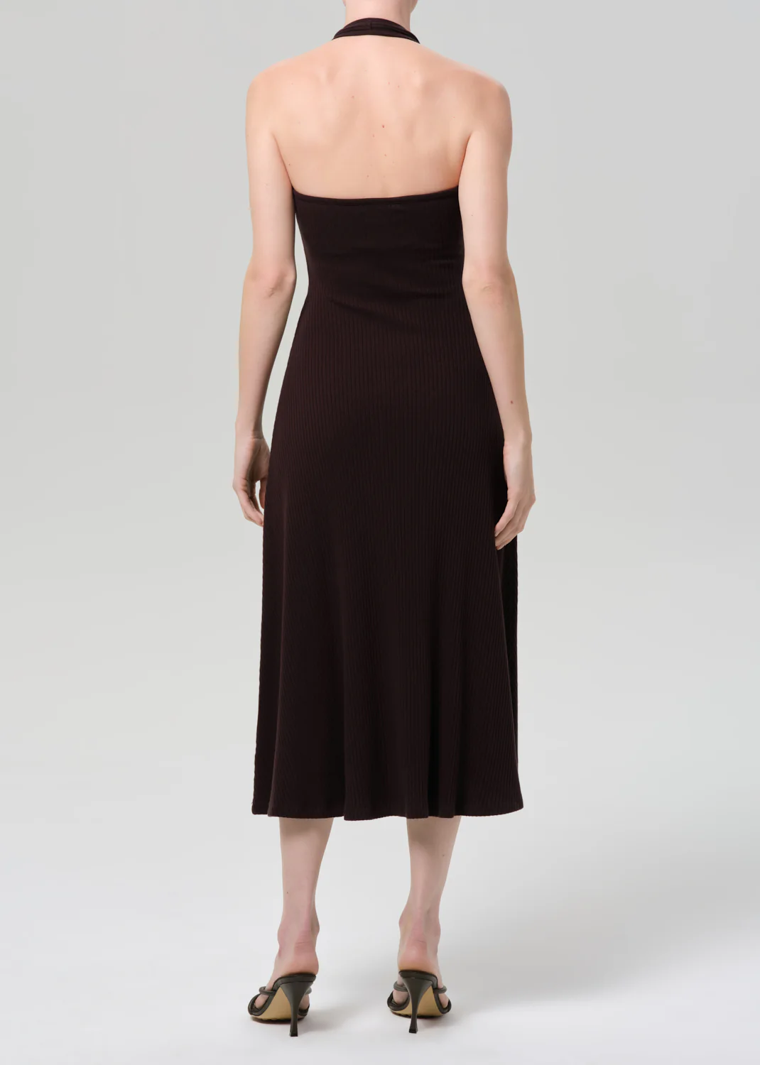 Mila Halter Dress in Chocolate - Image 2